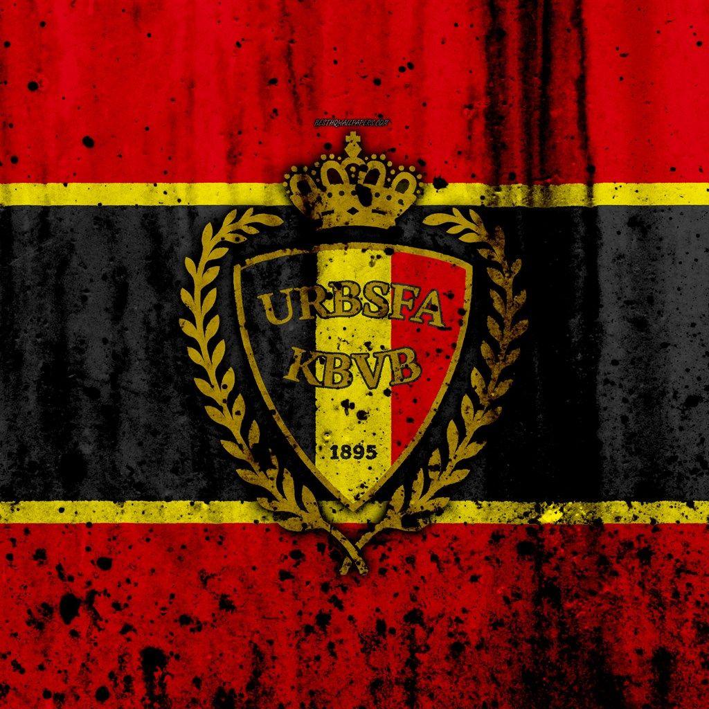 Download wallpaper Belgium national football team, 4k, logo