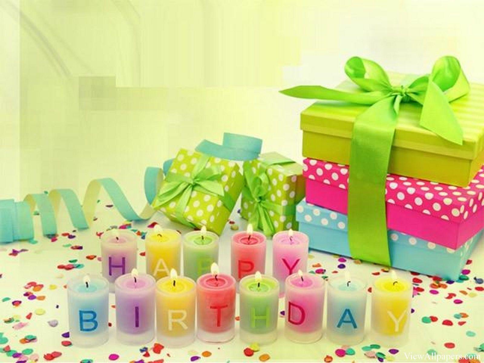 Happy Birthday Candles And Presents. Birthday HD Wallpaper