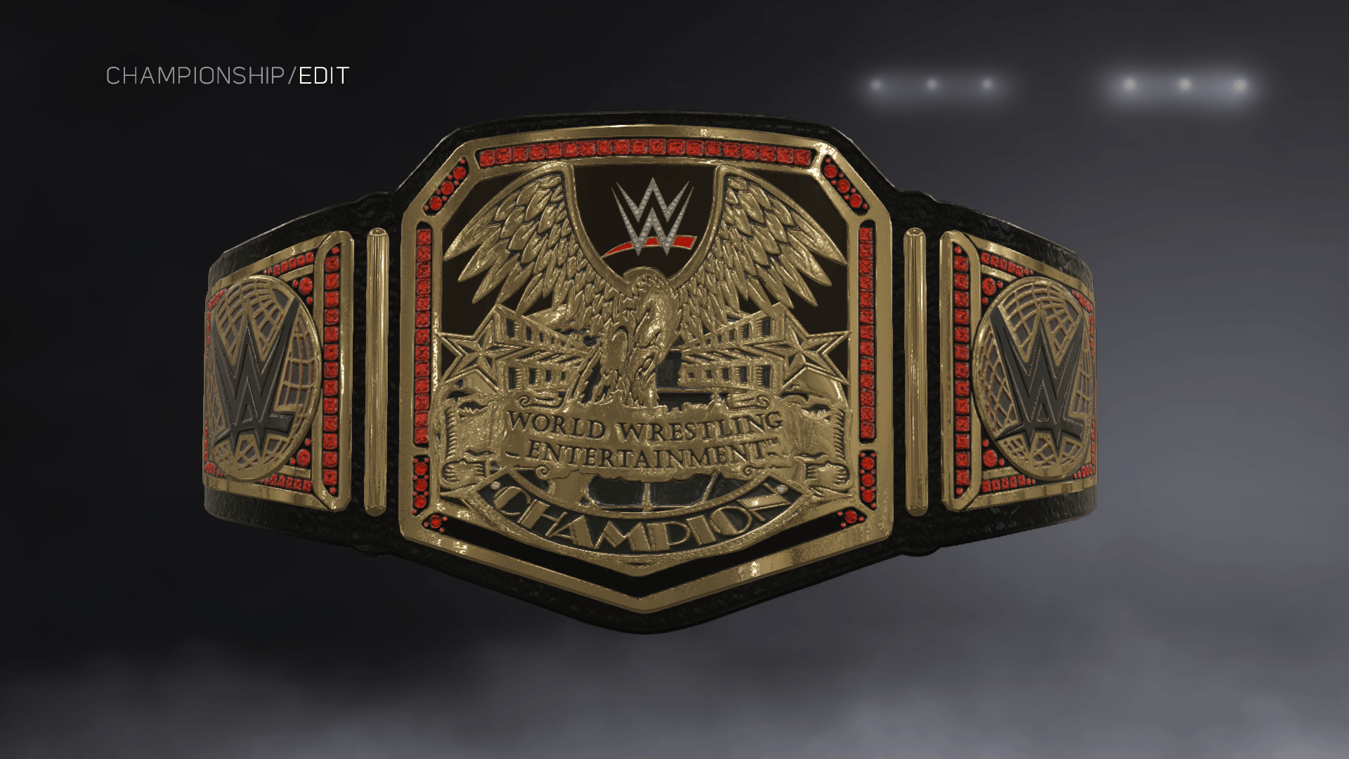 My roster of custom title belts in WWE 2k17