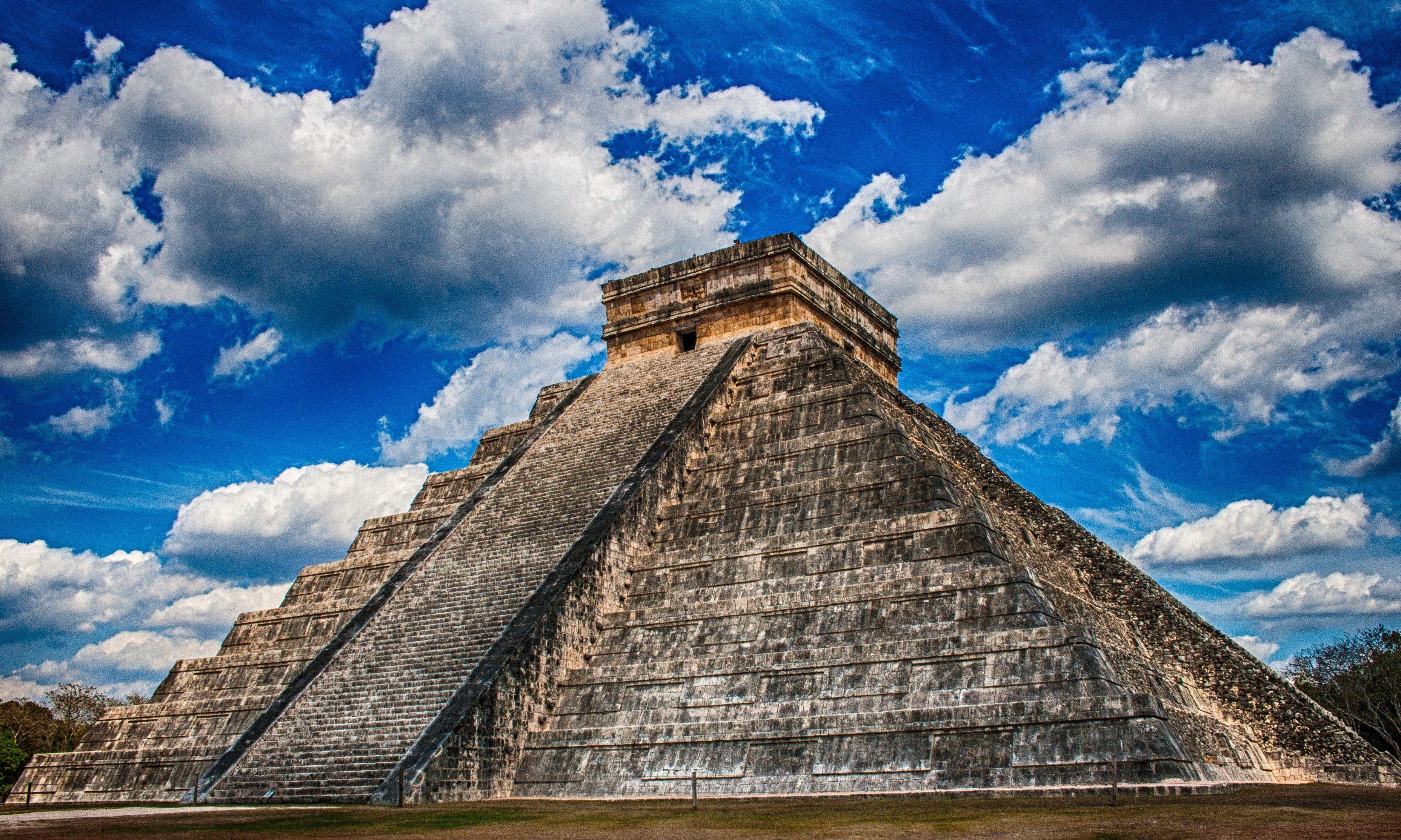 mexico temple maya civilization wallpaper and background