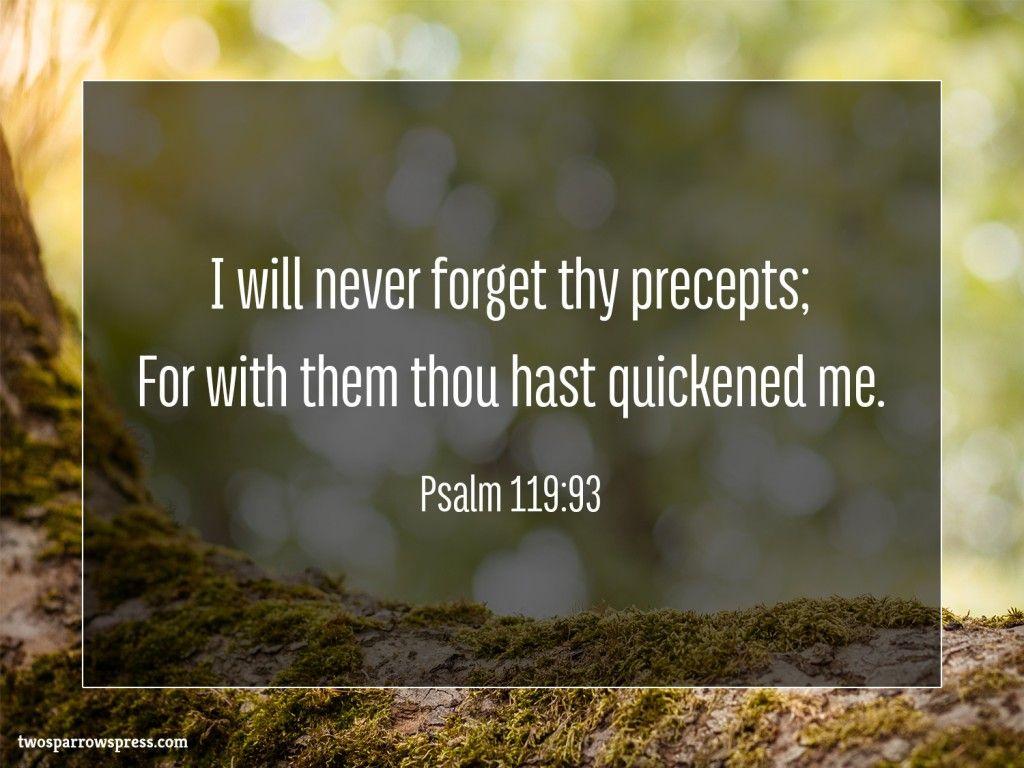 Psalm 119:93. Truth. Psalm 119, Bible and Psalms