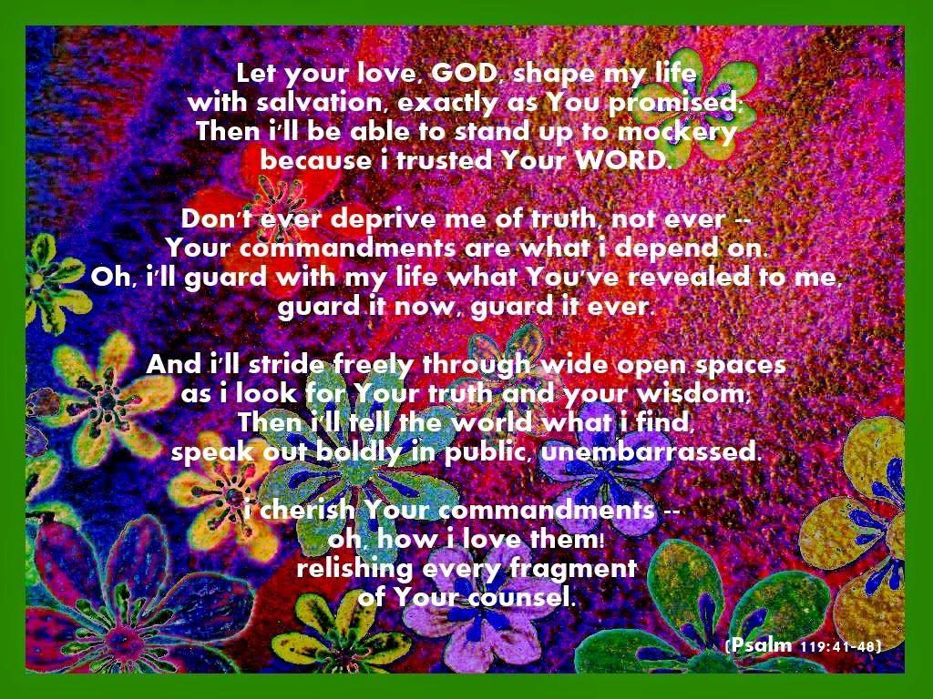 r L n - really LOVE now!, Psalm 119 - GOD's WORD.and The WORD