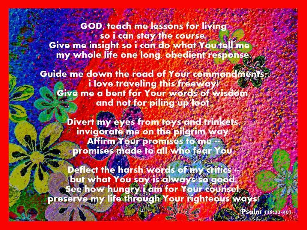 r L n - really LOVE now!, Psalm 119 - GOD's WORD.and The WORD