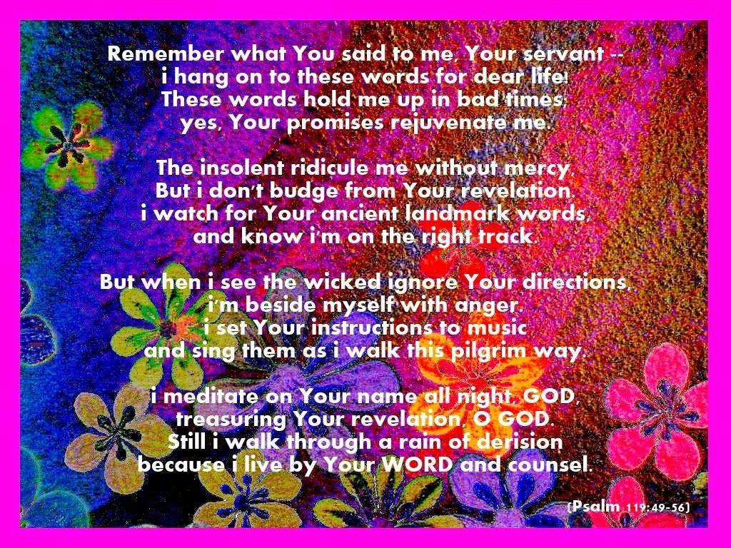 r L n - really LOVE now!, Psalm 119 - GOD's WORD.and The WORD