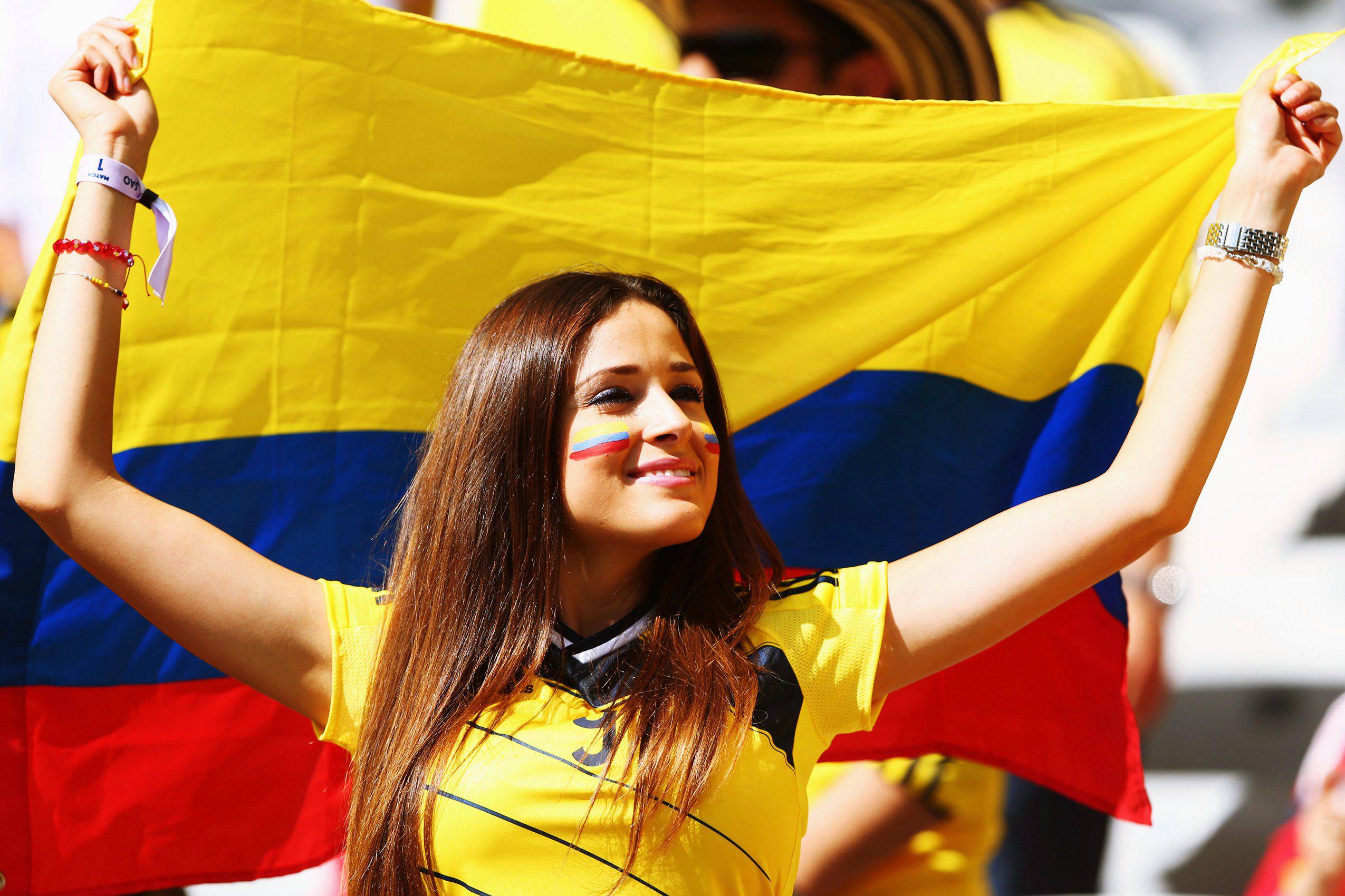 Colombia Female Football Fan Wallpaper HD Wallpaper