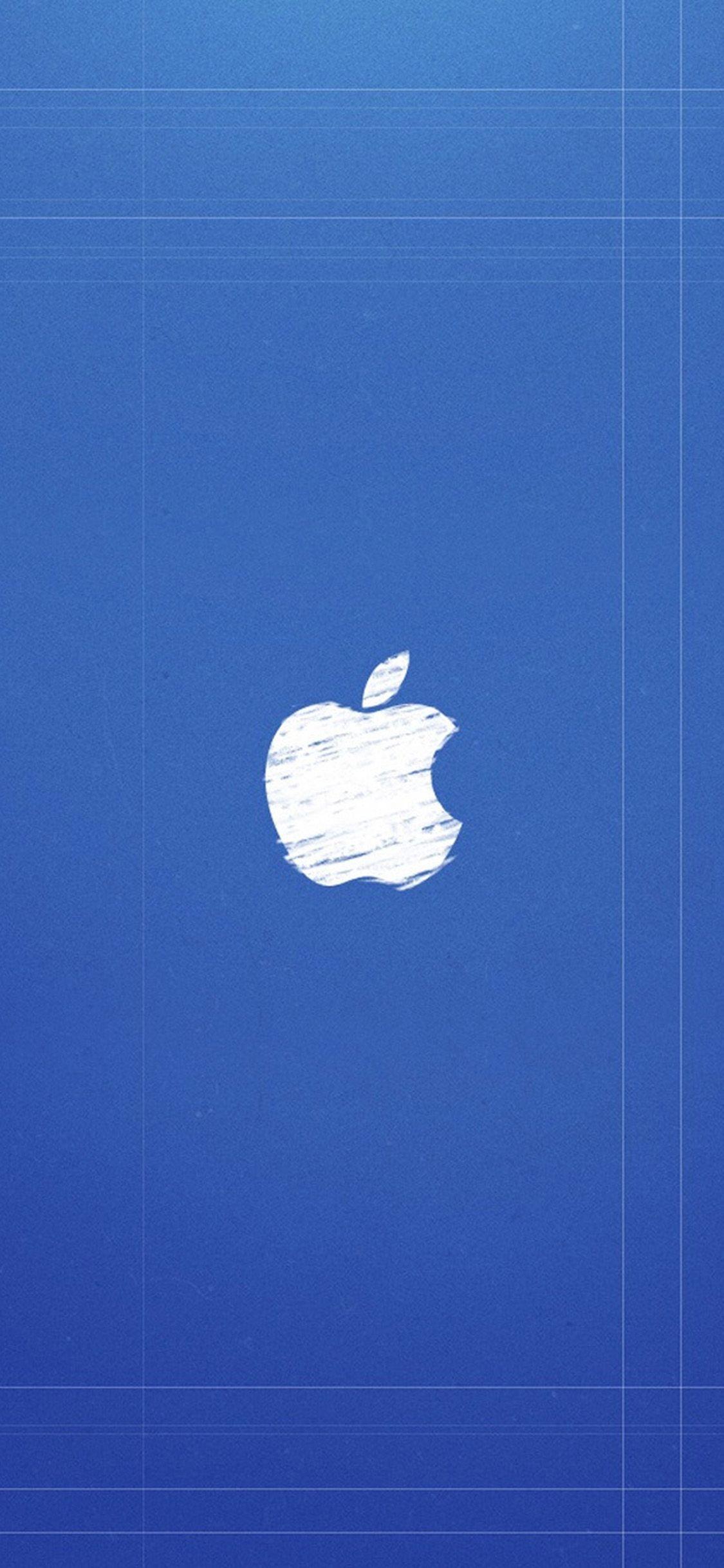 Blue backgrounds apple LOGO iPhone X Wallpapers