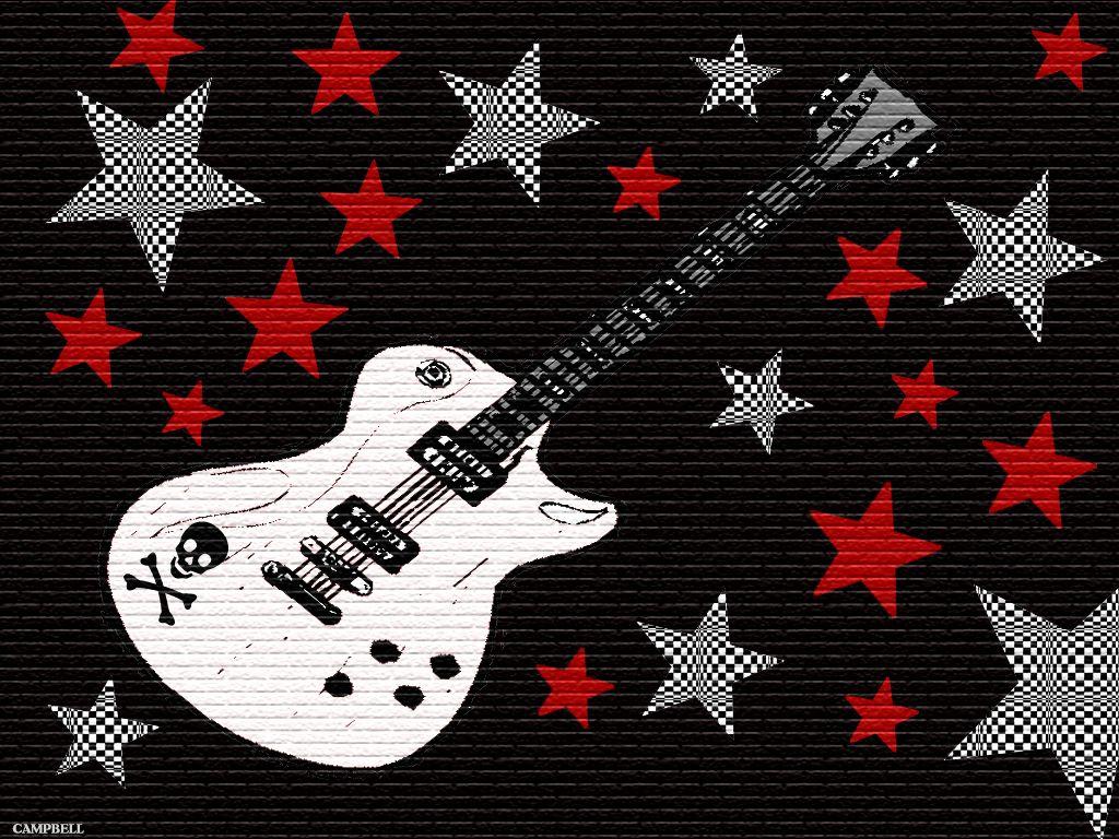 Accessible Novelties: Rock Star Music Guitar Wallpaper