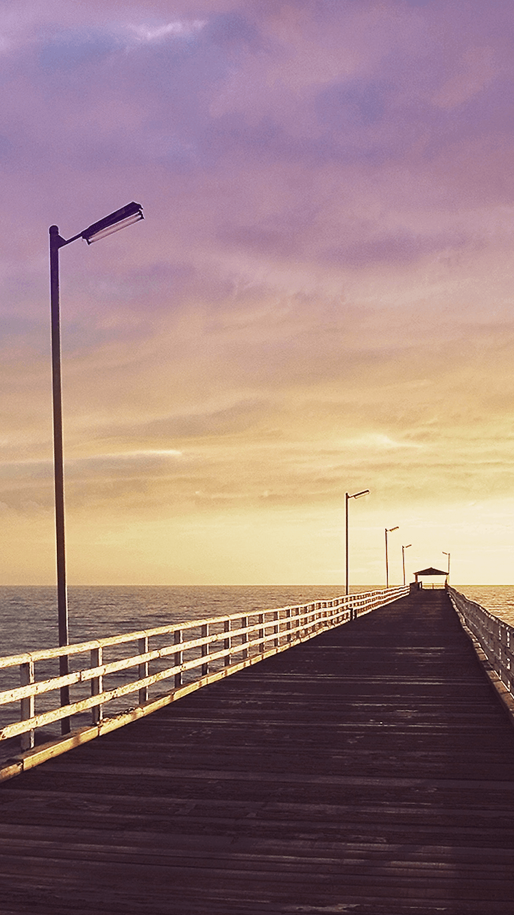 Boardwalk Ocean Iphone 6 Wallpaper Free.png 750×1334
