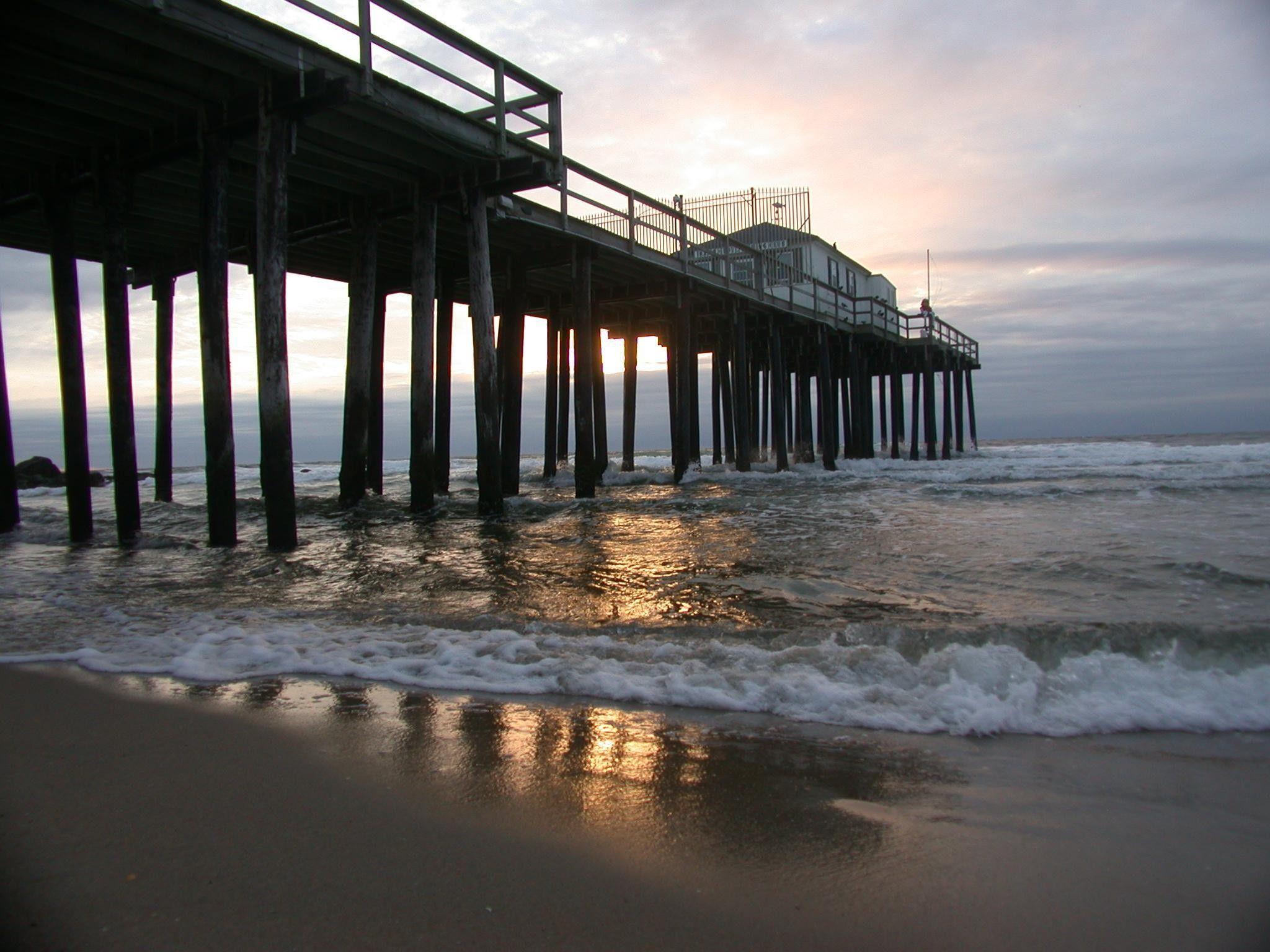 Beaches: Beach Boardwalk Sunset Pier Wallpaper In HD for HD 16:9