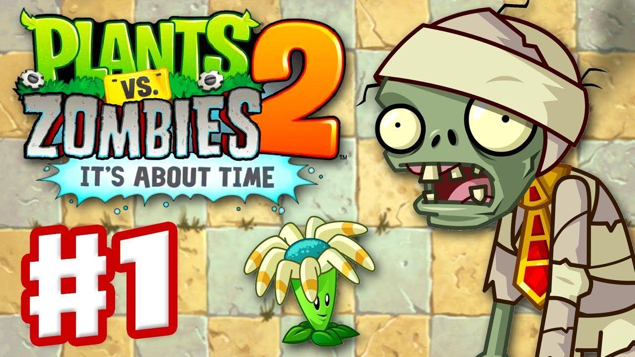 Plants vs. Zombies 2: It's About Time Walkthrough Part 1 Egypt (iOS)