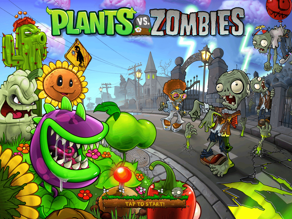 plants vs zombies digital paper I Love