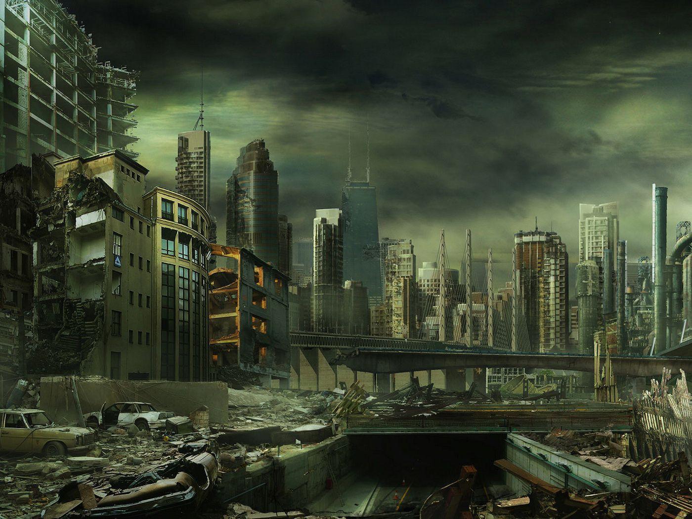 Zompocalypse. Post apocalyptic city, Futuristic city, Abandoned city