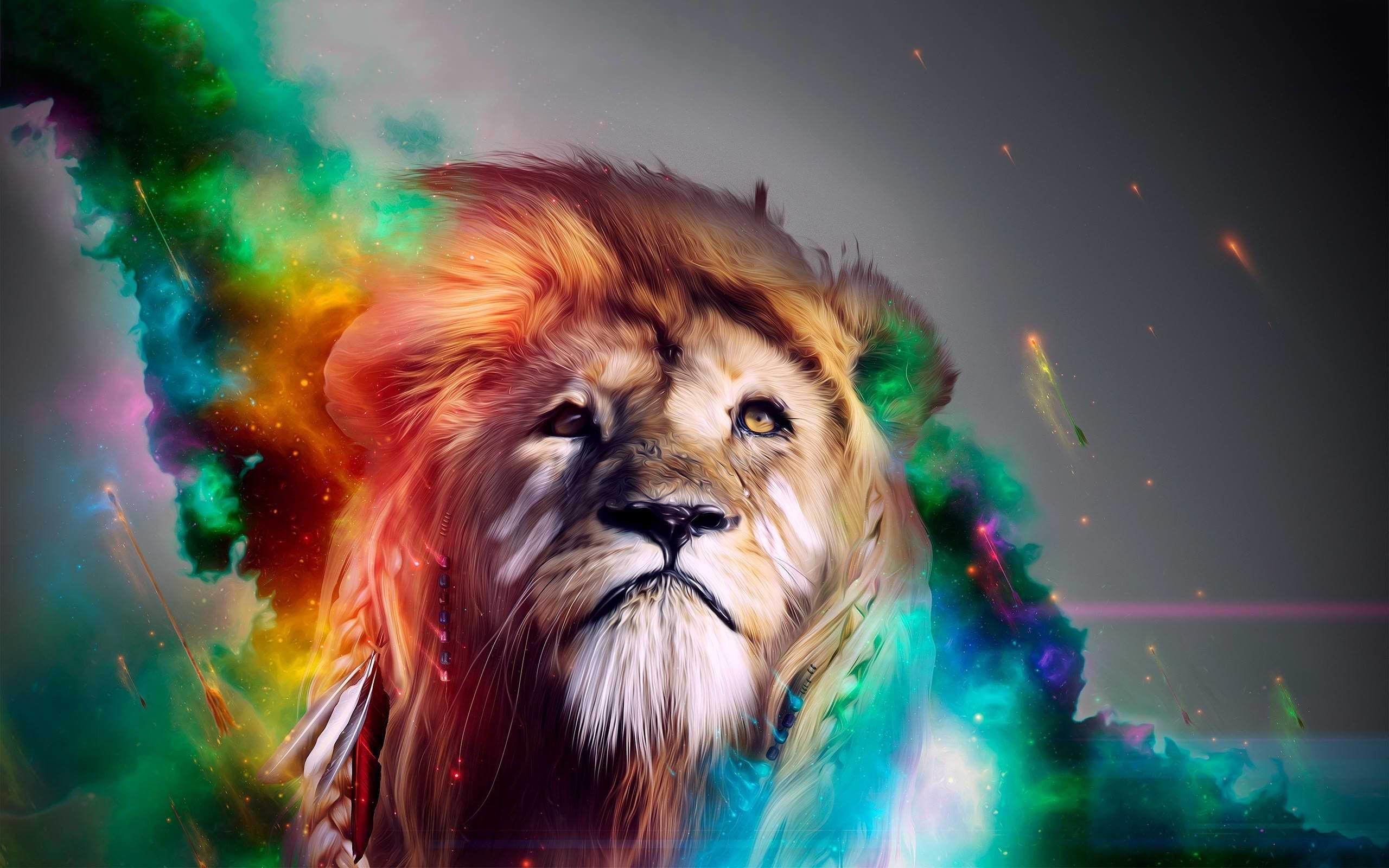 Rainbow Lion Wallpaper