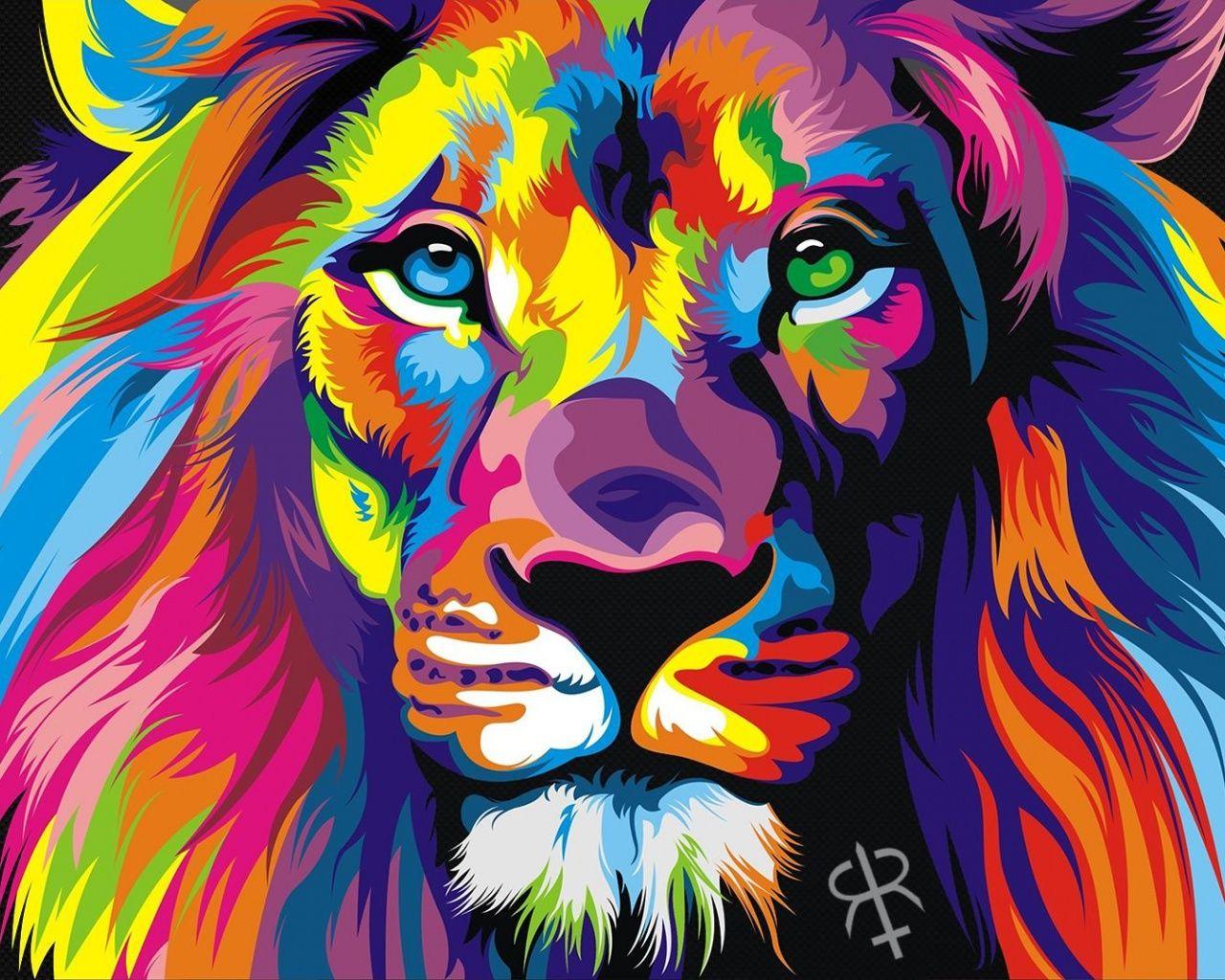 Rainbow Lion wallpaper. Rainbow Lion
