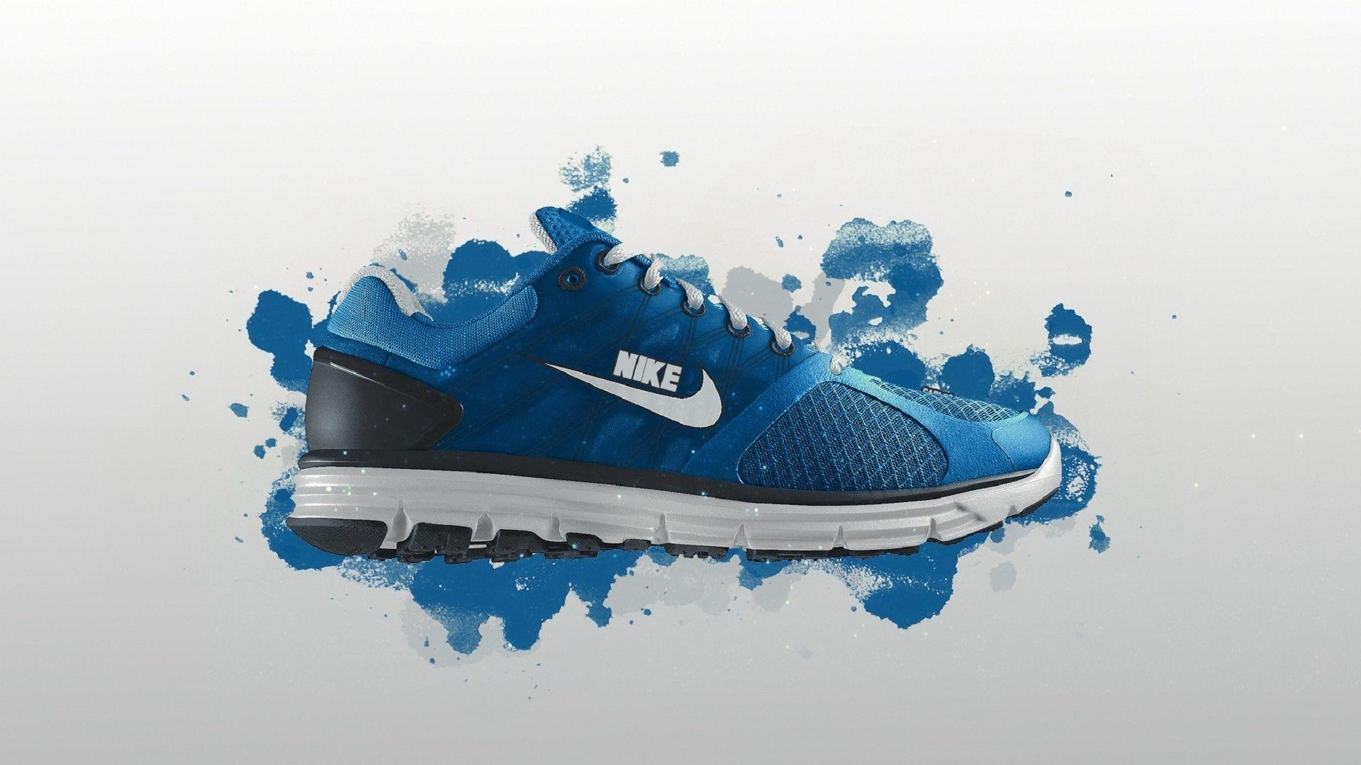 Download Wallpaper 1920x1080 nike, shoes, sneakers, blue, sports