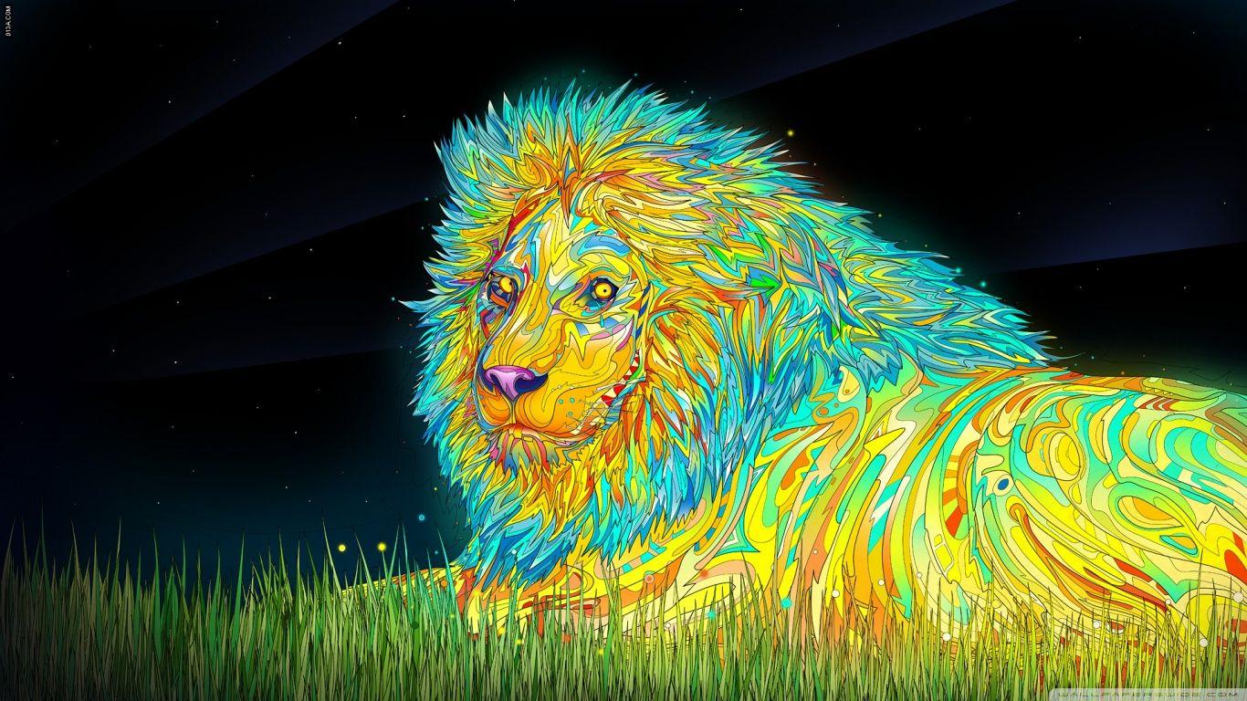 Lion Art Ultra HD Desktop Background Wallpaper for 4K UHD TV