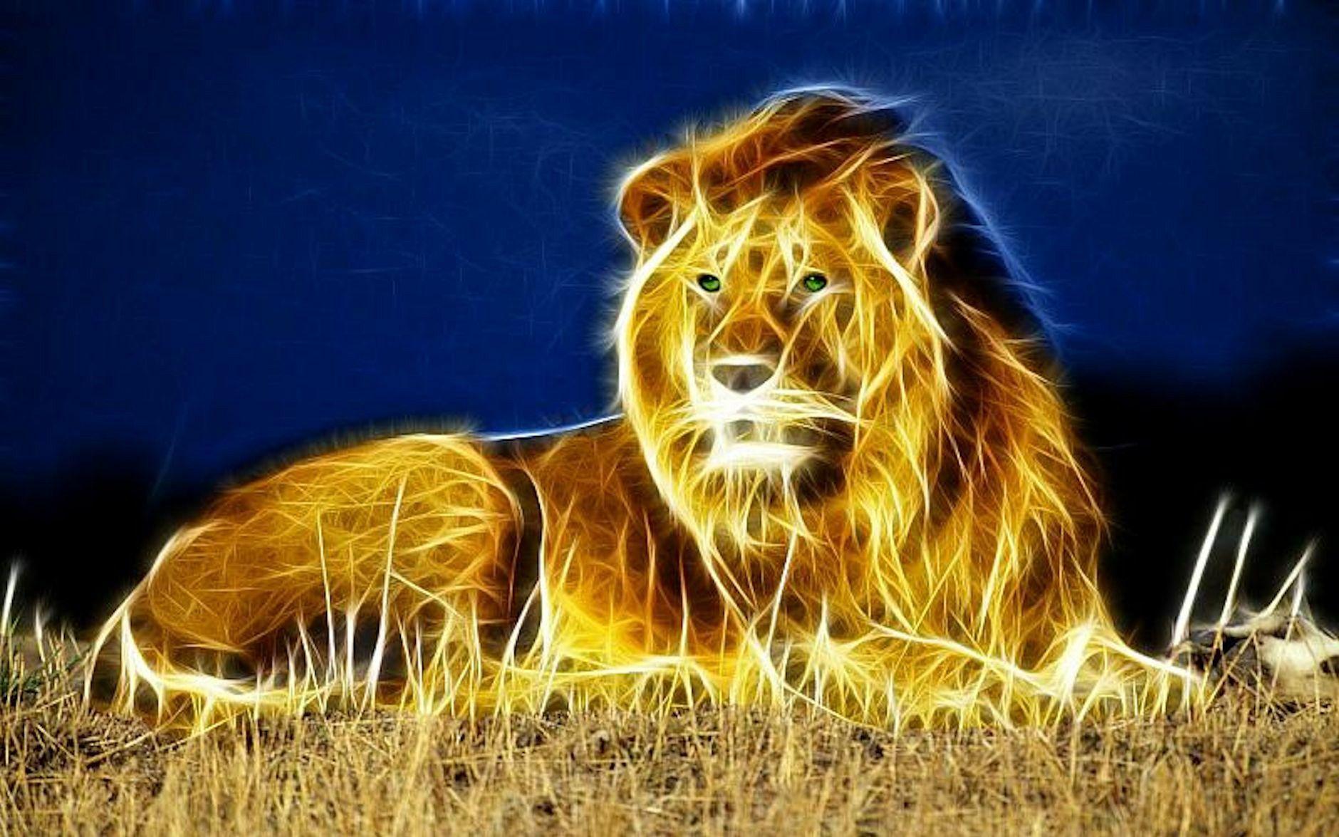 Free Abstract Lion Wallpaper HD Download