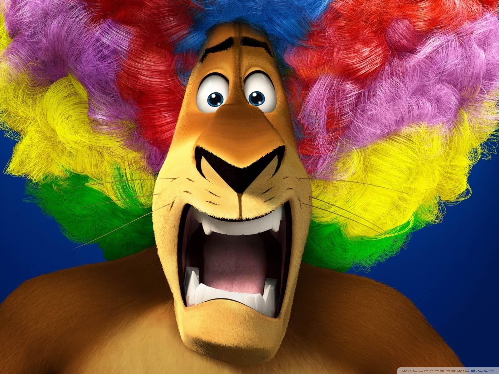 Madagascar 3 Alex's Rainbow Wig ❤ 4K HD Desktop Wallpaper for
