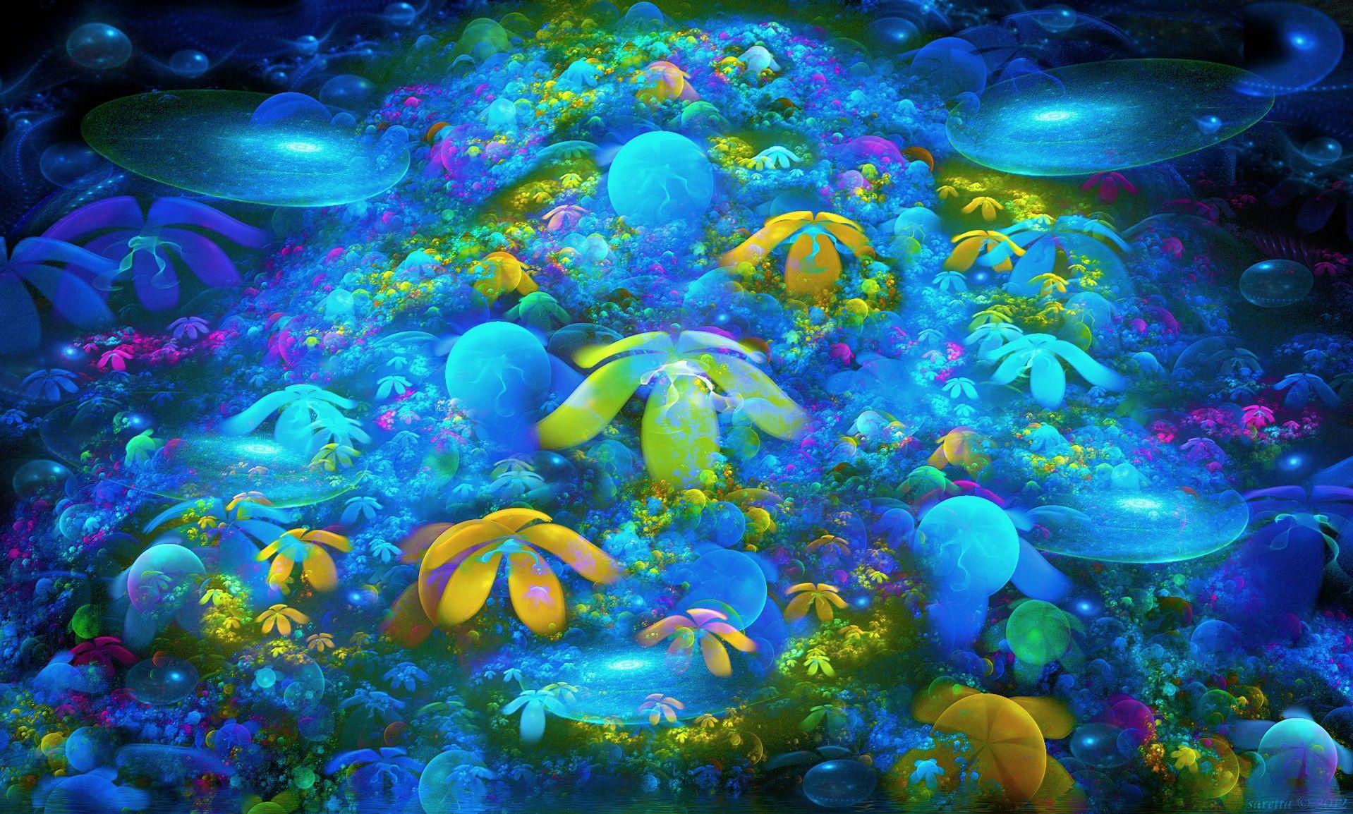 Abstract coral reef wallpaper. PC