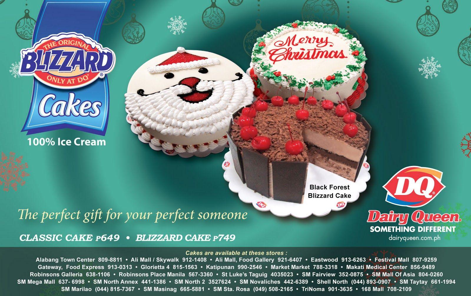 Dairy Queen Christmas Cake Designs and Ideas