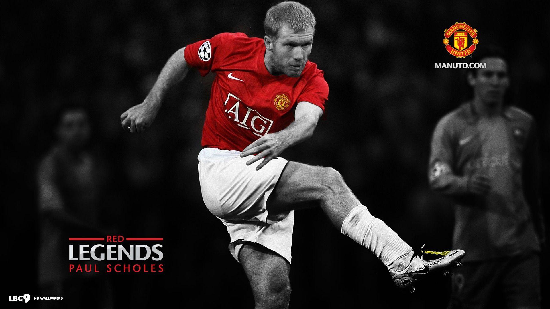 Manchester United Paul Scholes Red Legends Wallpaper: Players