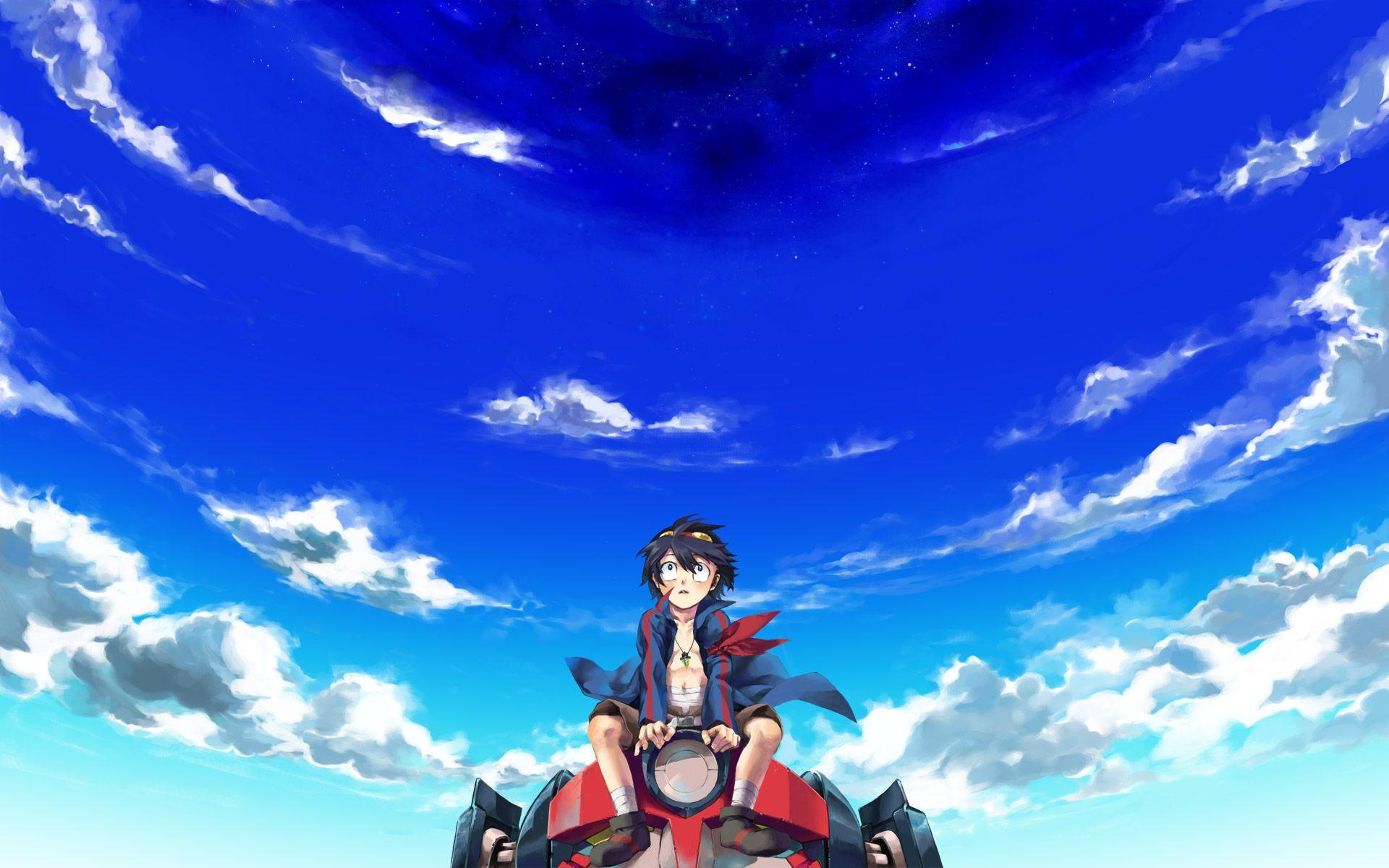 Rewatching Tengen Toppa Gurren Lagann; found my new wallpaper. : r/anime