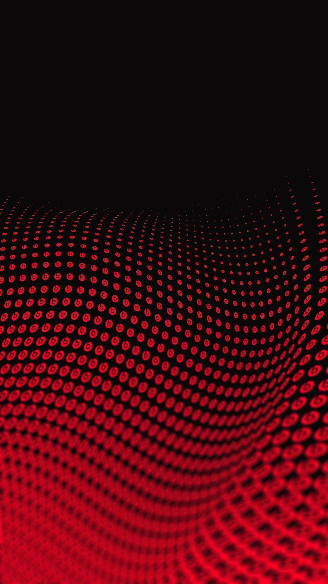 Wallpaper Full HD 1080 X 1920 Smartphone Red Wave 3D Abstract