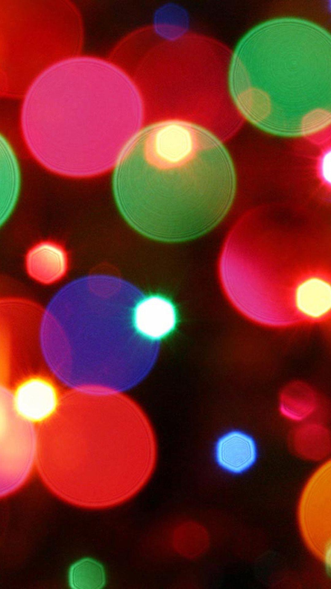 Christmas Bokeh Lights Red Green Blue Android Wallpaper free download