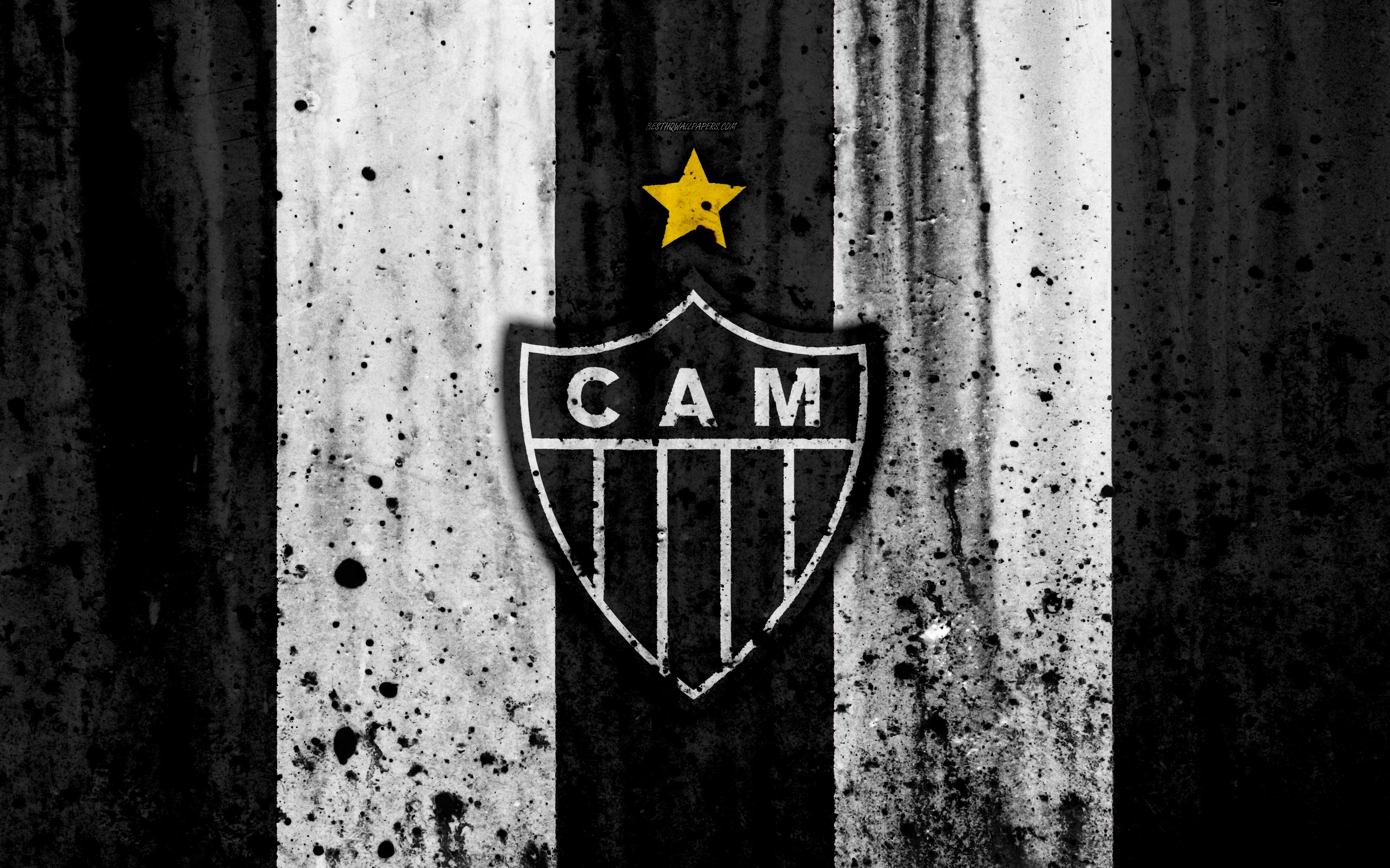 Download wallpaper FC Atletico Mineiro, 4k, grunge, Brazilian