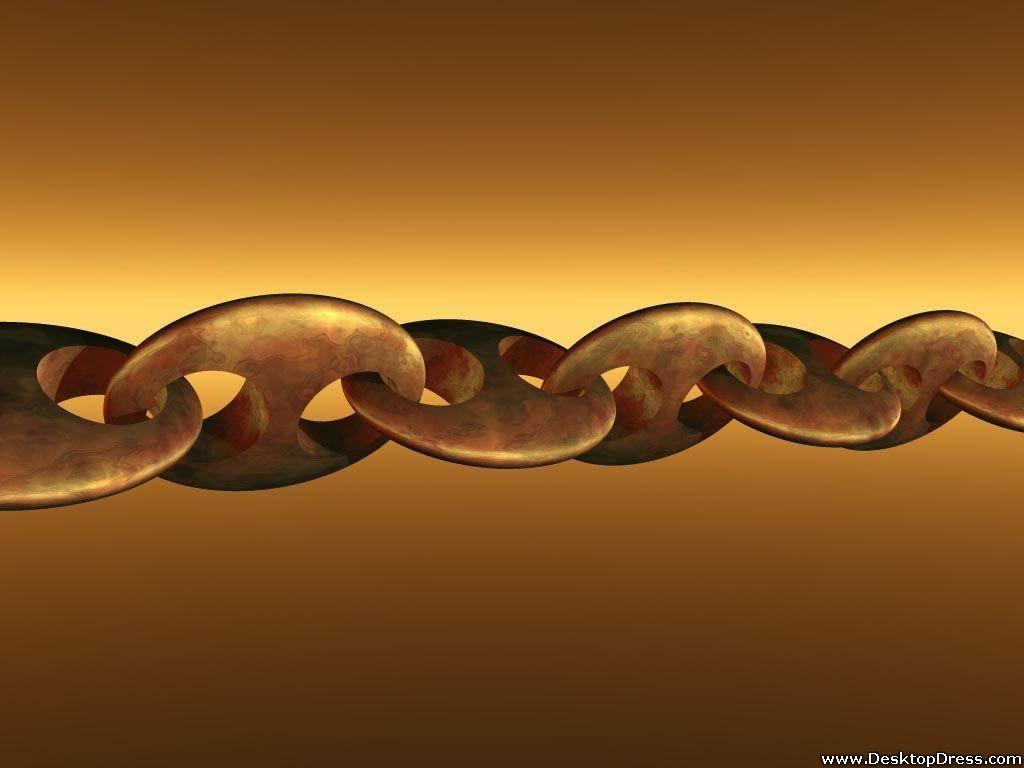 Desktop Wallpaper 3D Background Gold Chain