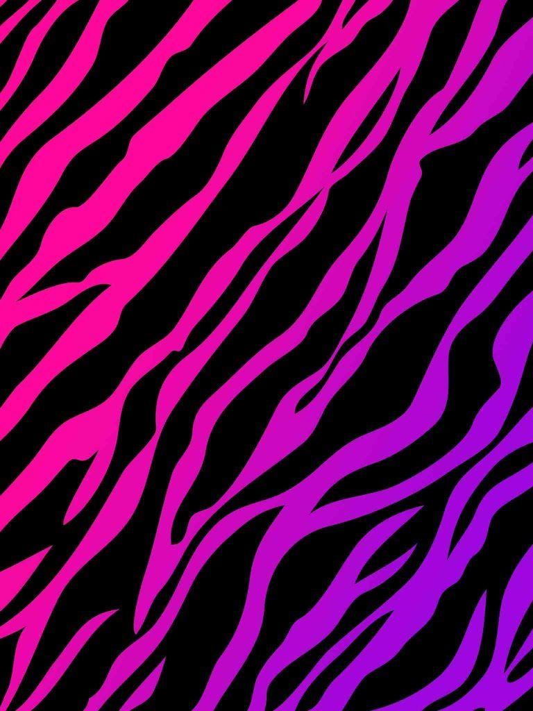 purple and pink zebra wallpaper. Ana's room. Zebra