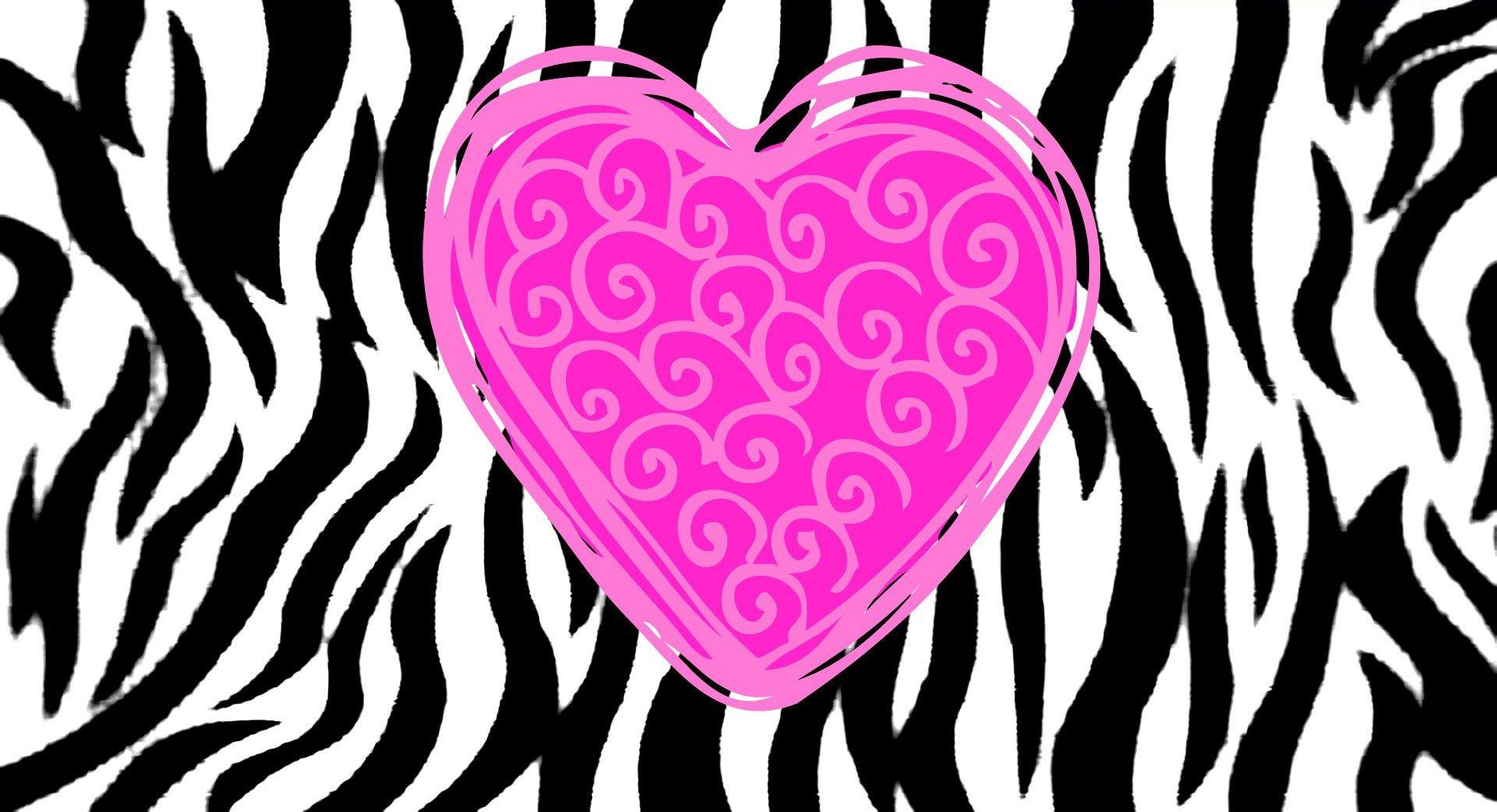 desktop HD pink zebra print wallpaper. ololoshka
