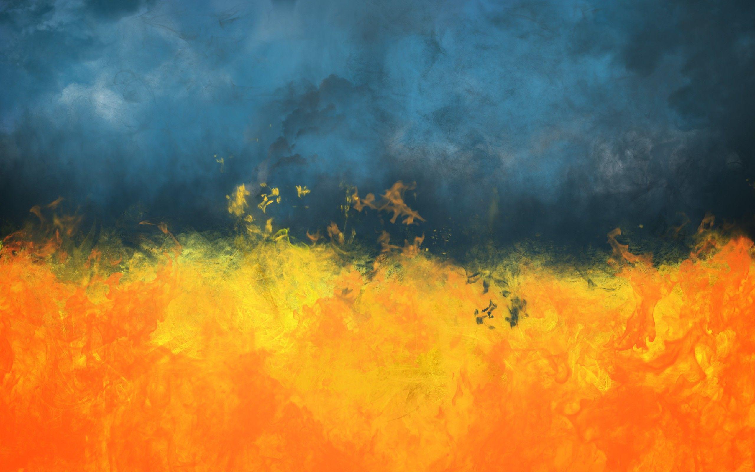 fire, Abstract, Painting, Smoke, Ukraine Wallpaper HD / Desktop