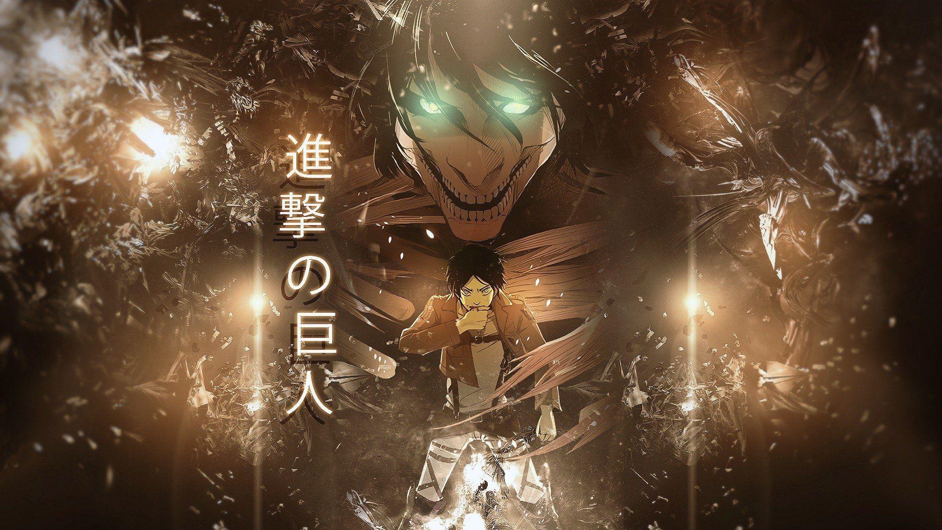 Titan de ataque, eren jaeger, shingeki no kyojin, HD phone wallpaper