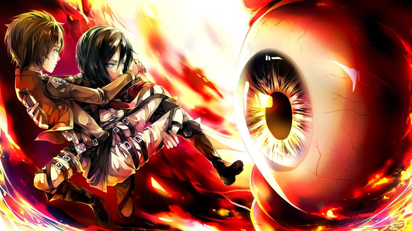 brunettes, boots, flames, pants, eyes, uniforms, titans, belts
