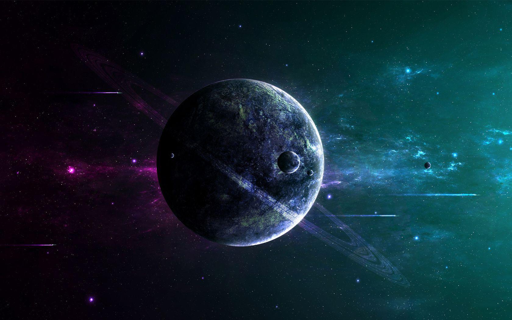 1680x1050 Sci Fi, Night, Space Ships, Dark, Star, Planet