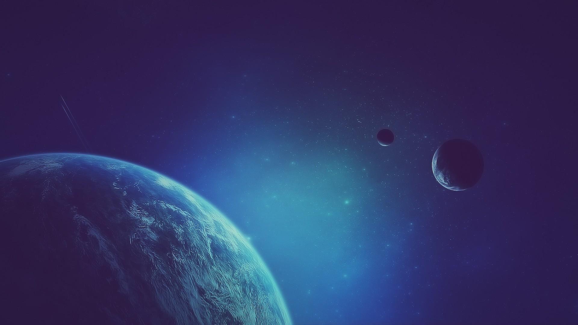 Dark stars planets earth shooting star blurred wallpapers