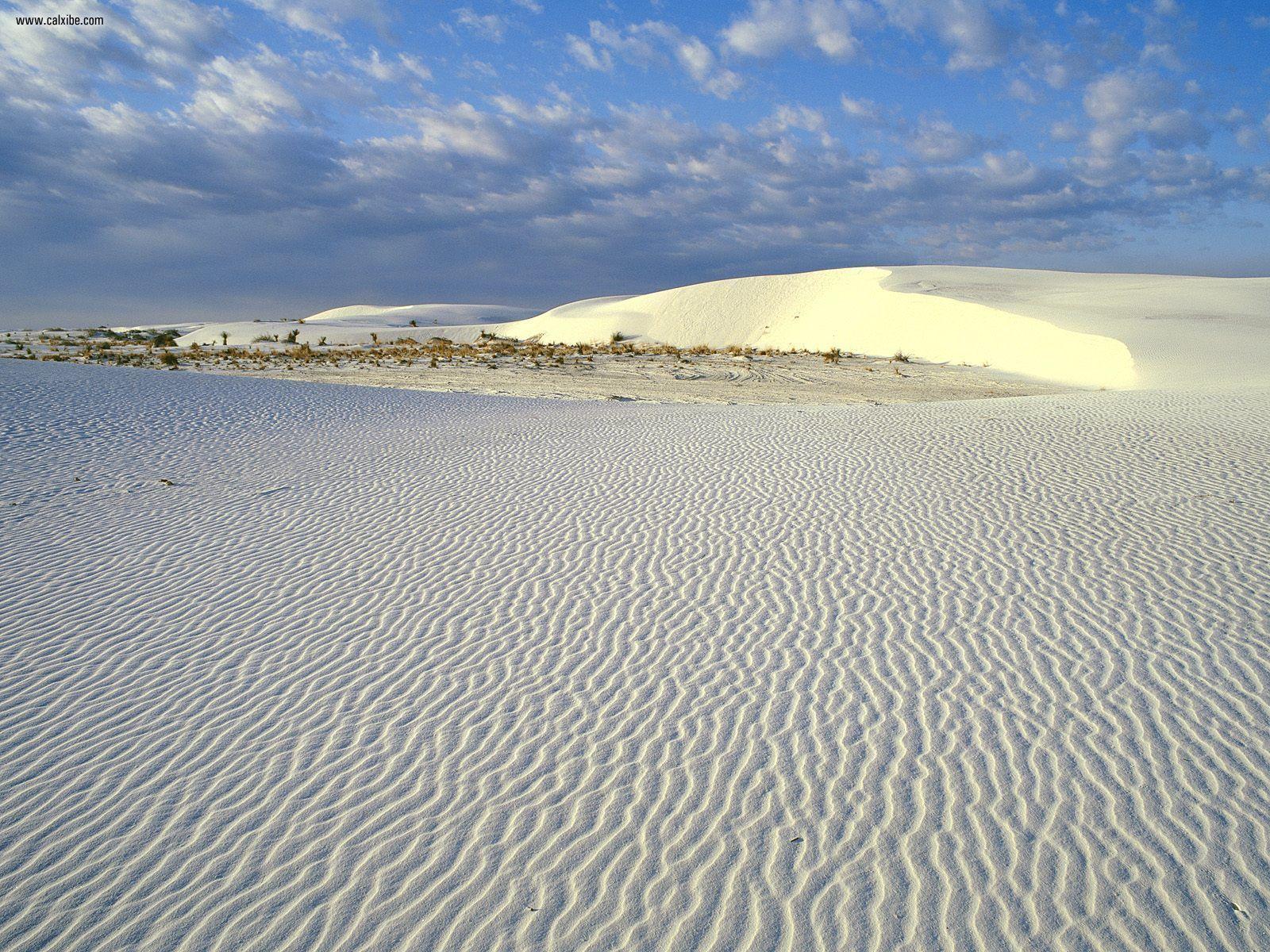 Nature: Gypsum Sand Dunes White Sands National Monument New Mexico