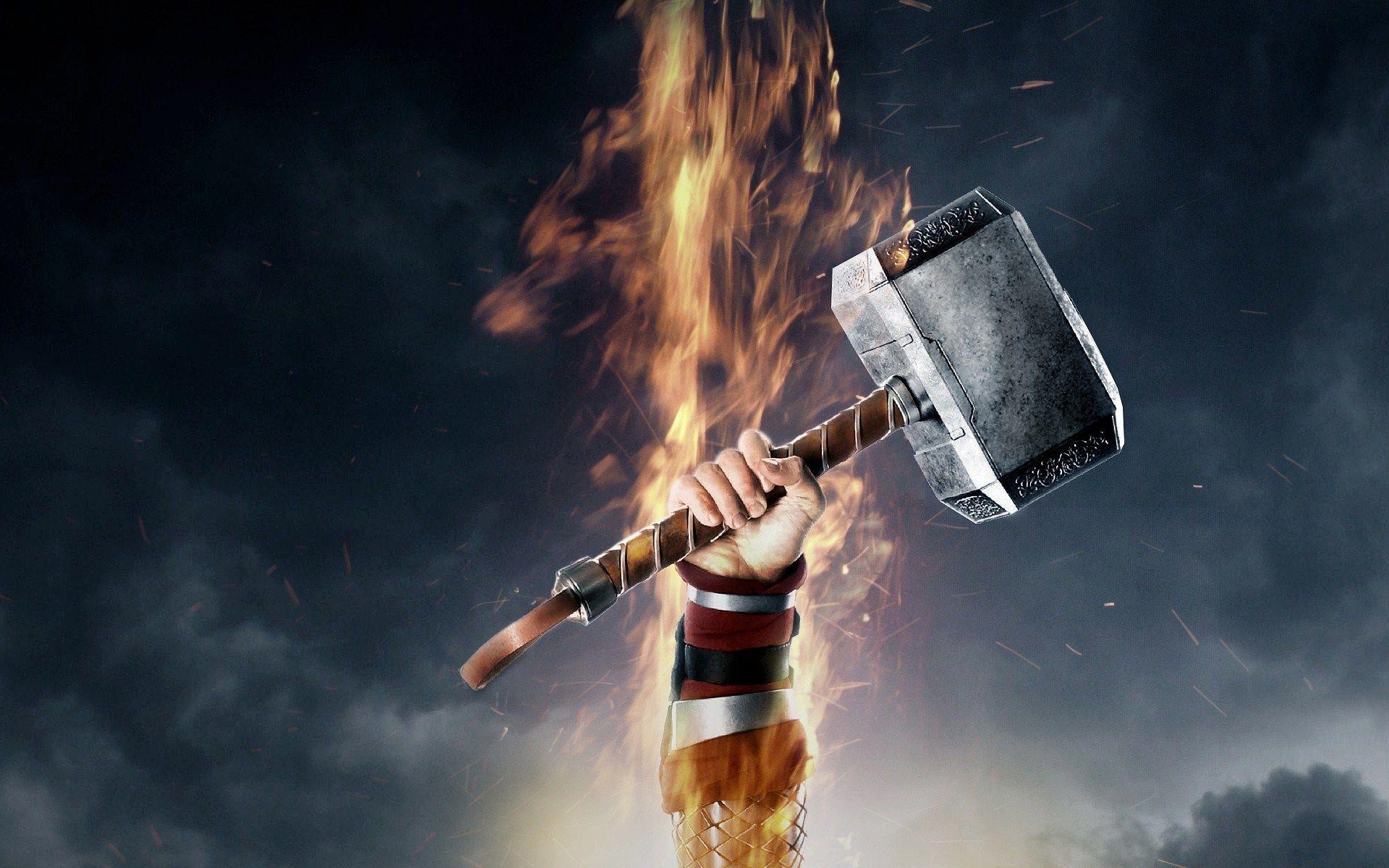 Mjolnir Hammer Thor The Dark World Poster Desktop Wallpaper