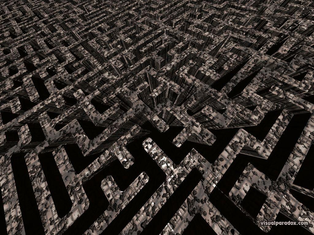 Free 3D Wallpaper 'The Maze' 1024x768
