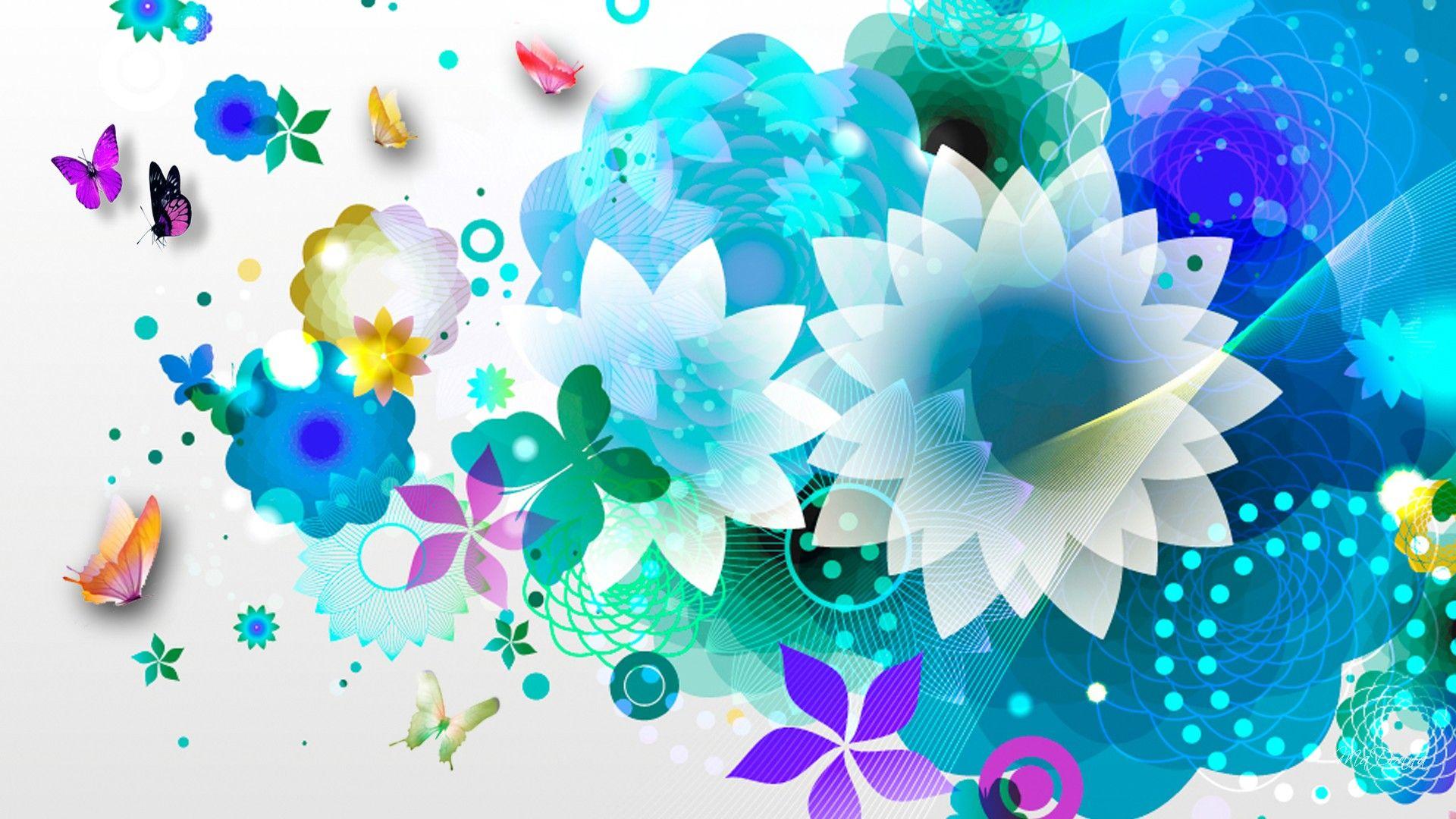 Wallpaper Flowers Blue Wallpaper Free with Wallpaper High
