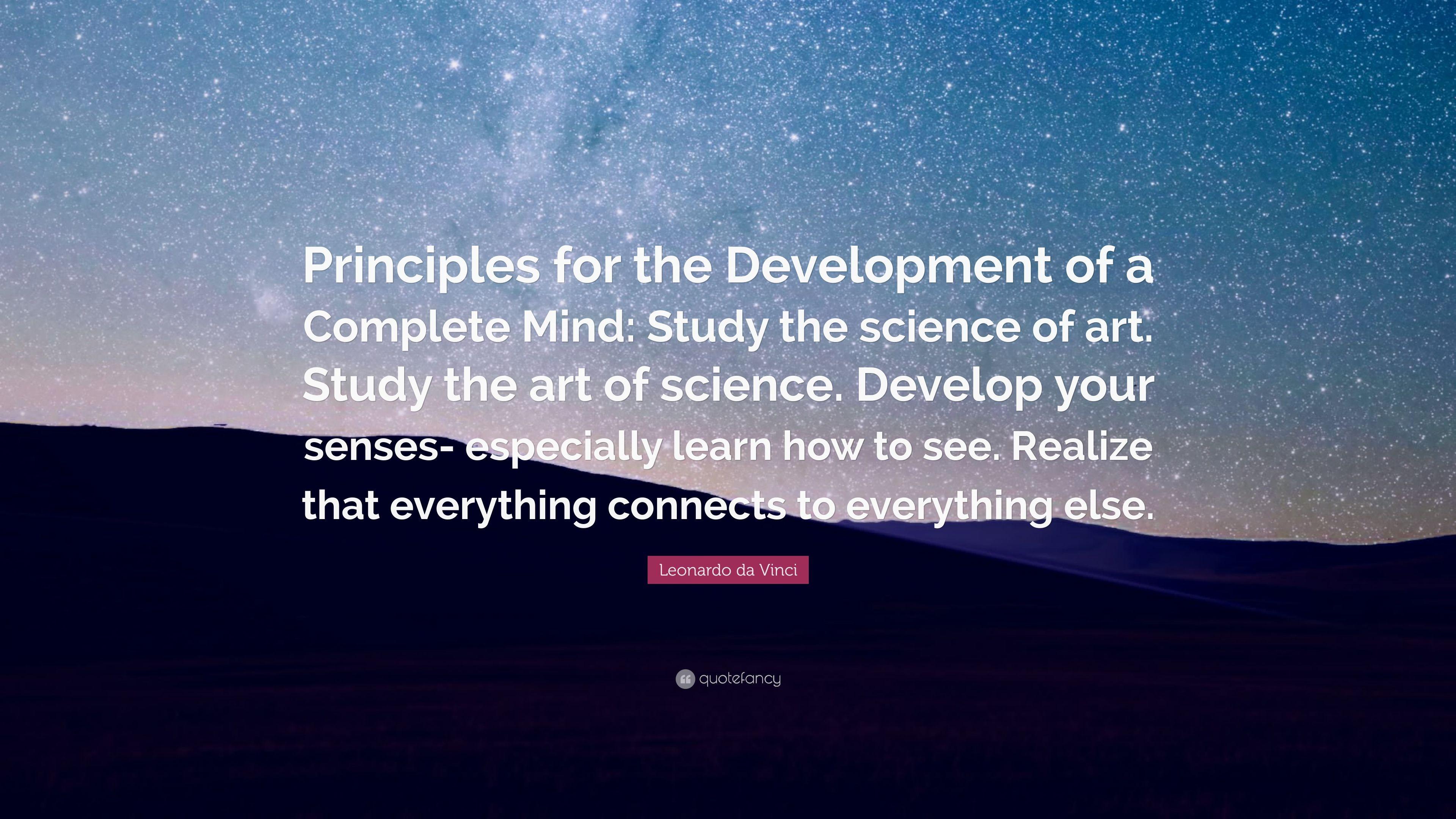 Leonardo da Vinci Quote: “Principles for the Development of a