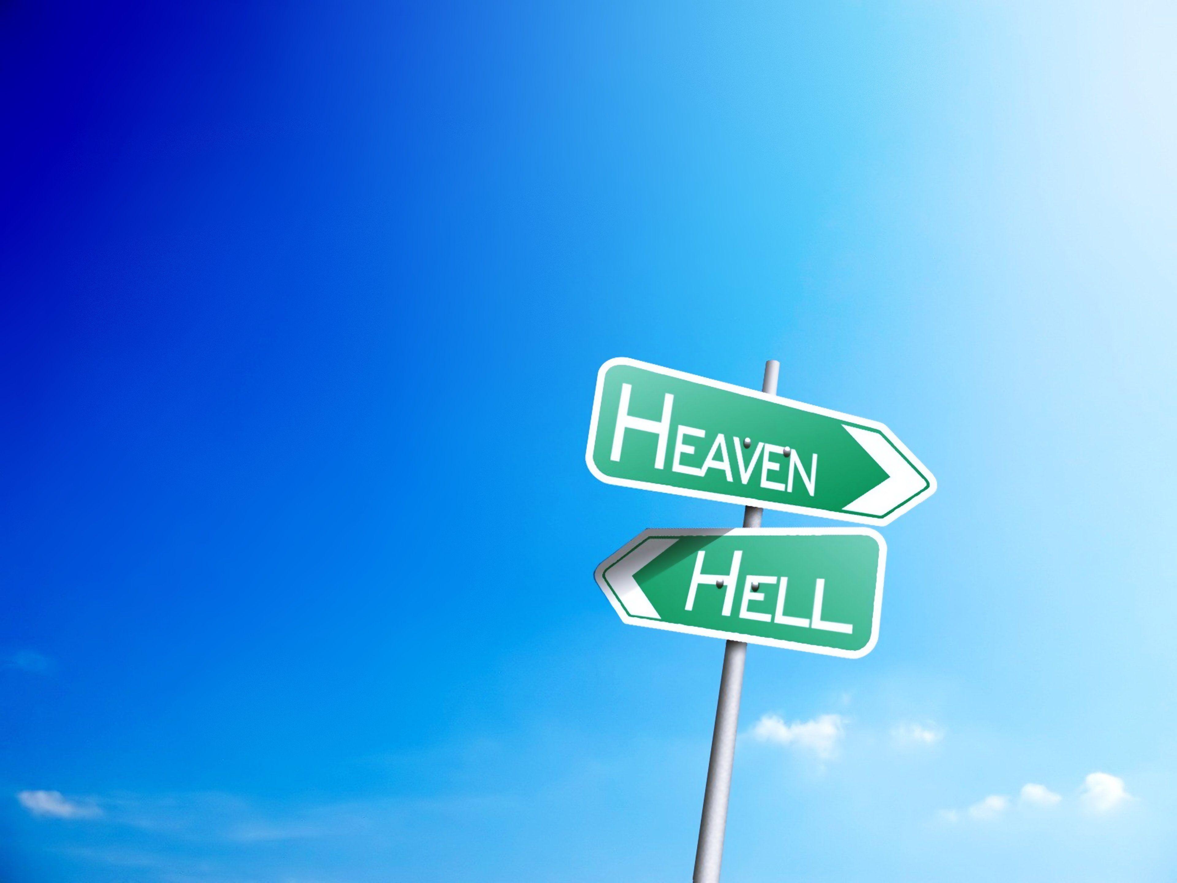 Heaven Or Hell Sign Board, HD Others, 4k Wallpapers, Image.