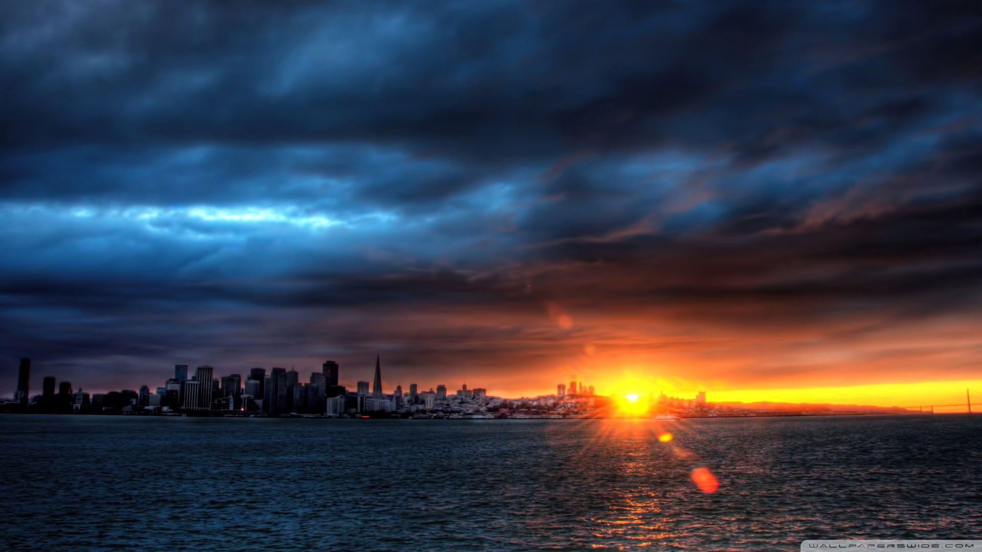 Sunset Over The Bay ❤ 4K HD Desktop Wallpaper for 4K Ultra HD TV