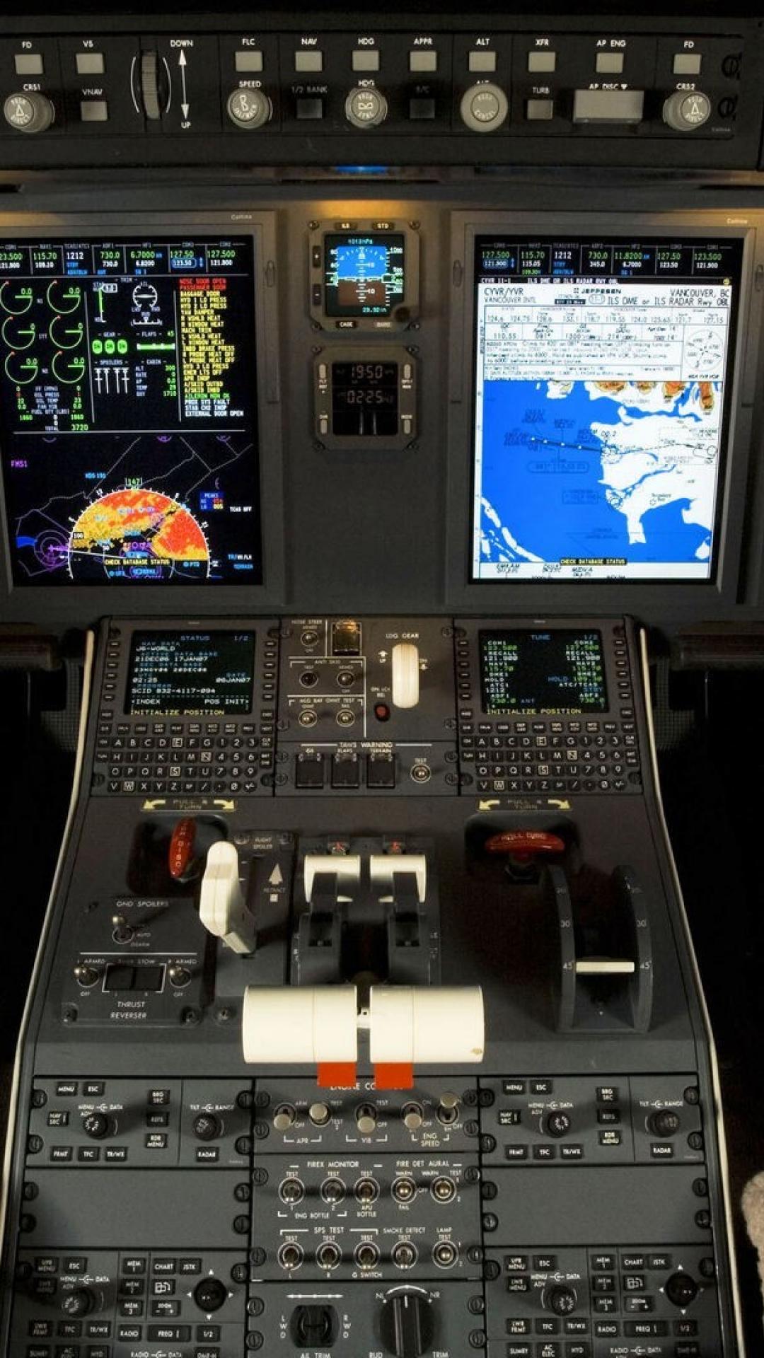 Aircraft cockpit aviation bombardier challenger wallpaper