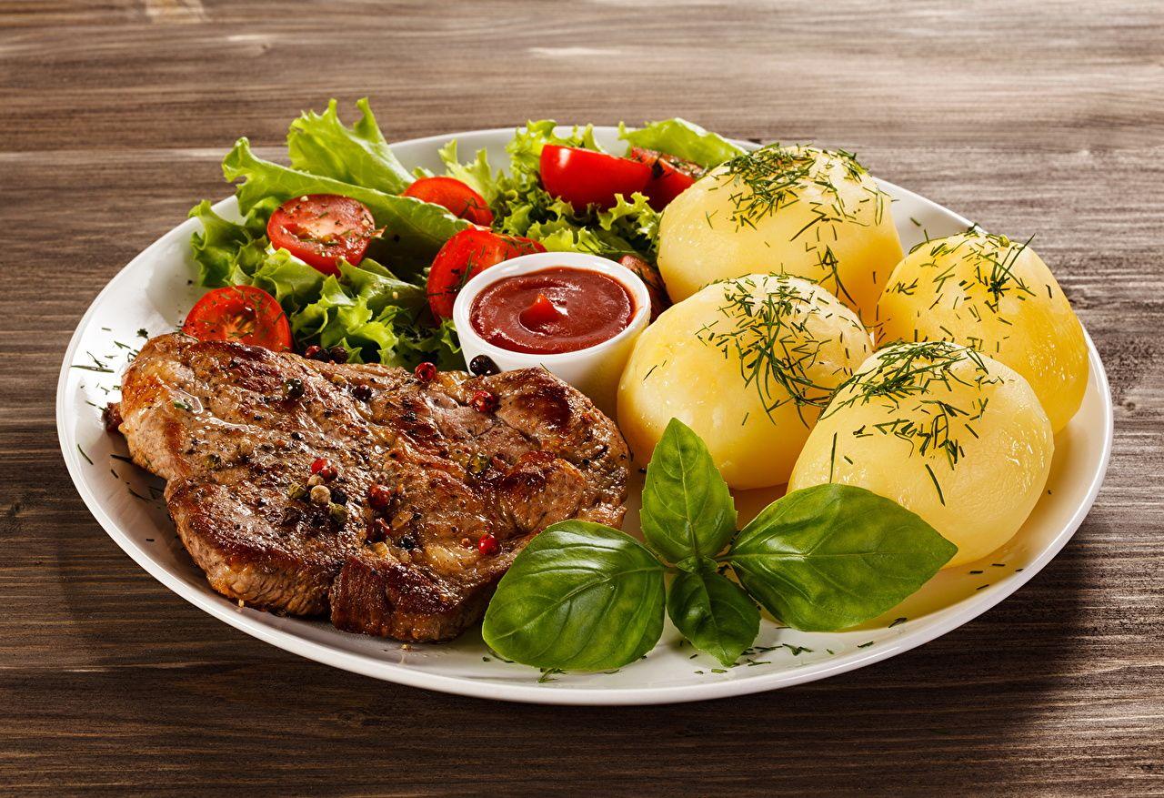 Potato Food Plate Vegetables Meat products The second dishes