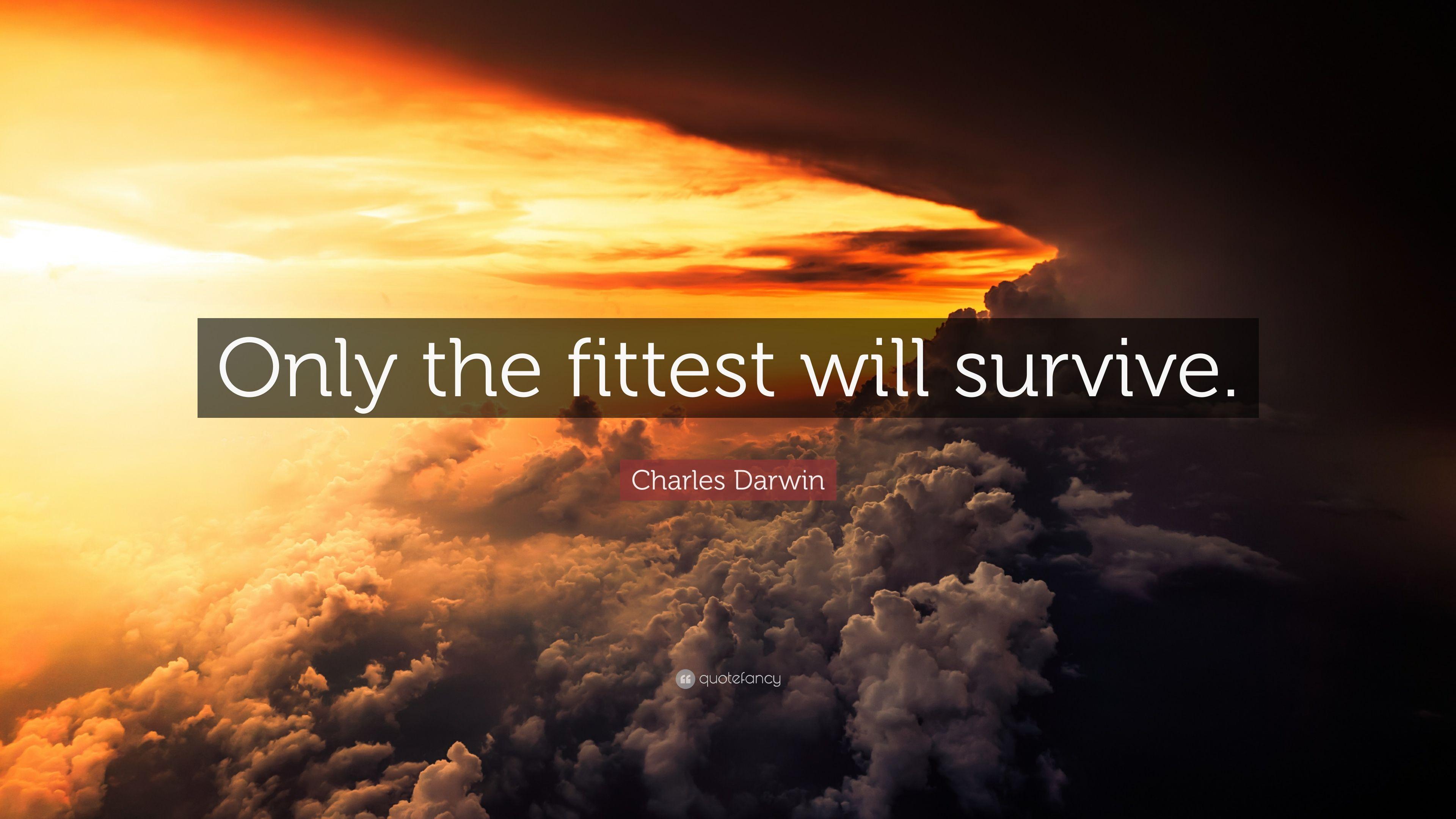 Charles Darwin Quote: “Only the fittest will survive.” 12