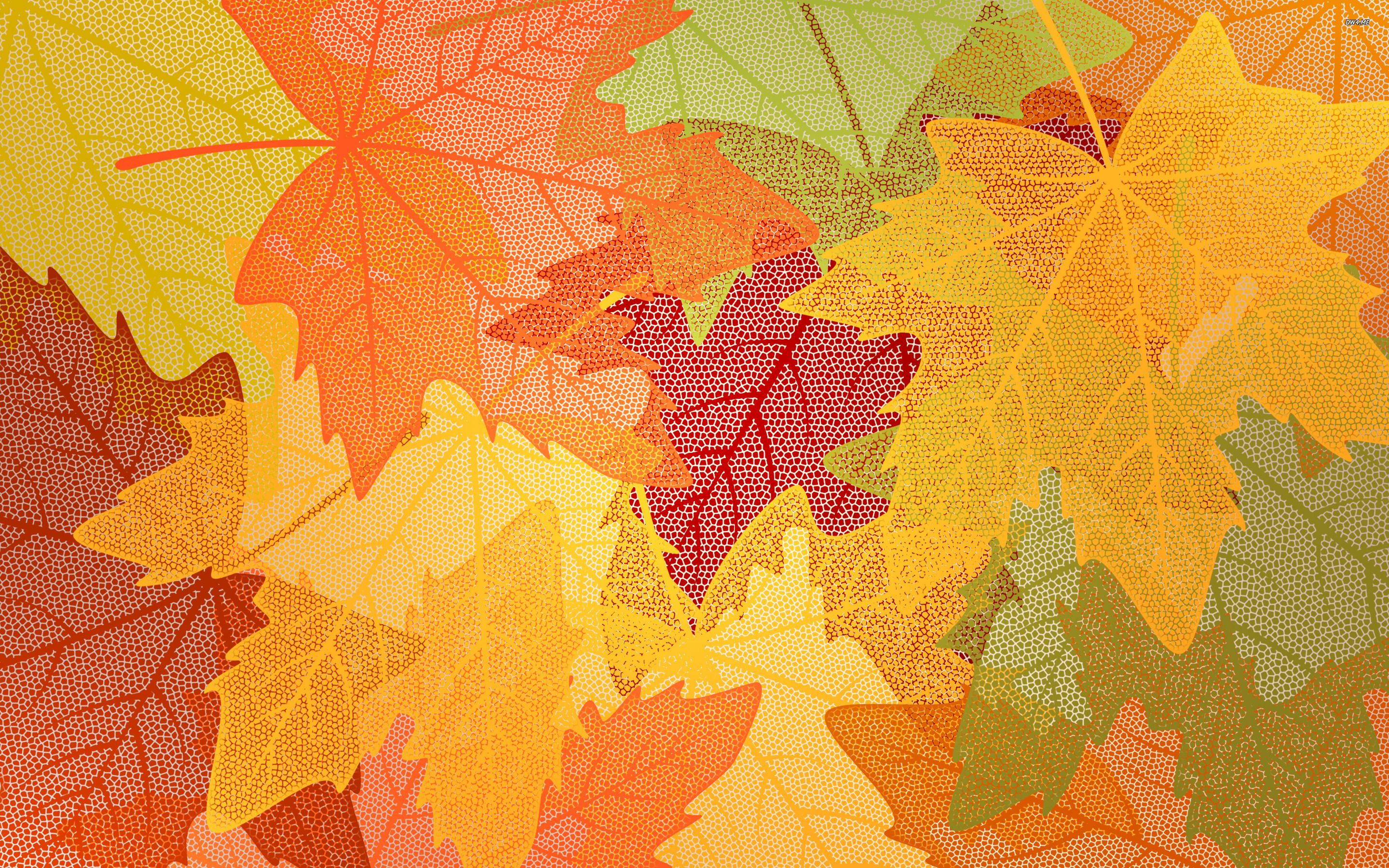 Transparent leaves wallpaper. Pattern Wallpaper