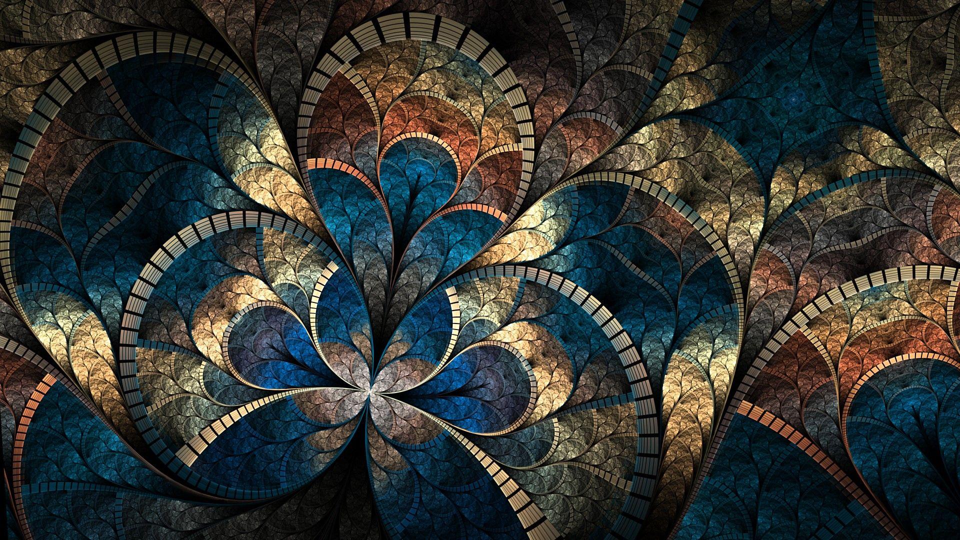 abstract, fractals, mosaic, colors wallpaper