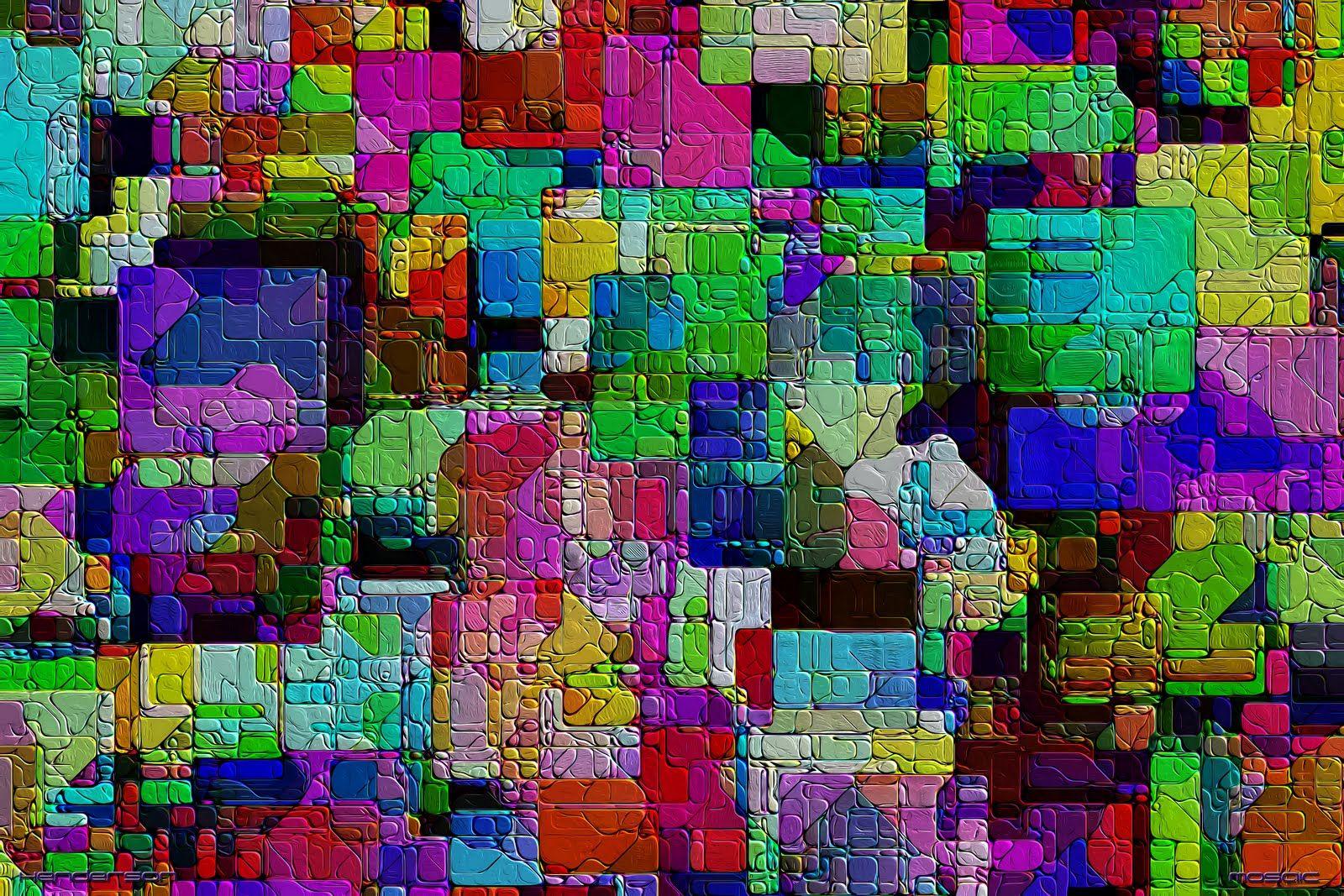 Colorful Abstract Mosaic Art Wallpaper. Abstract Graphic Wallpaper